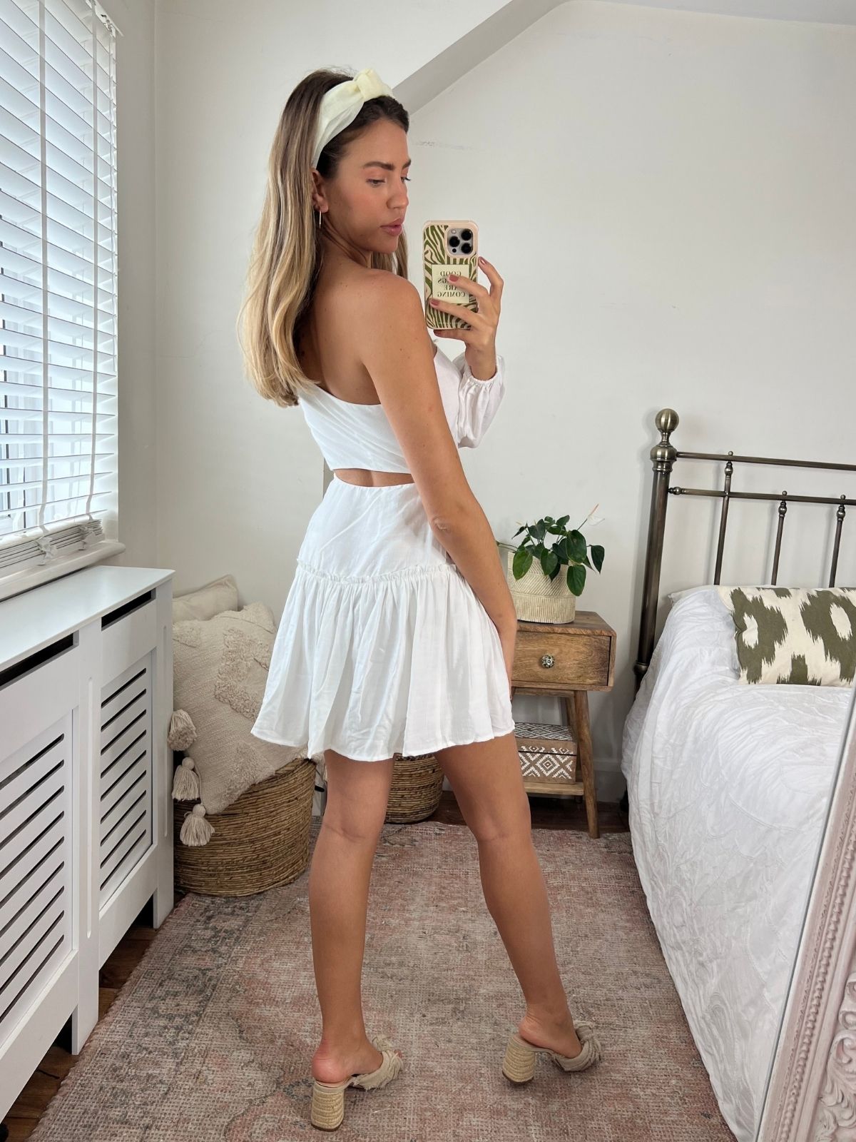 White One Shoulder Mini Dress