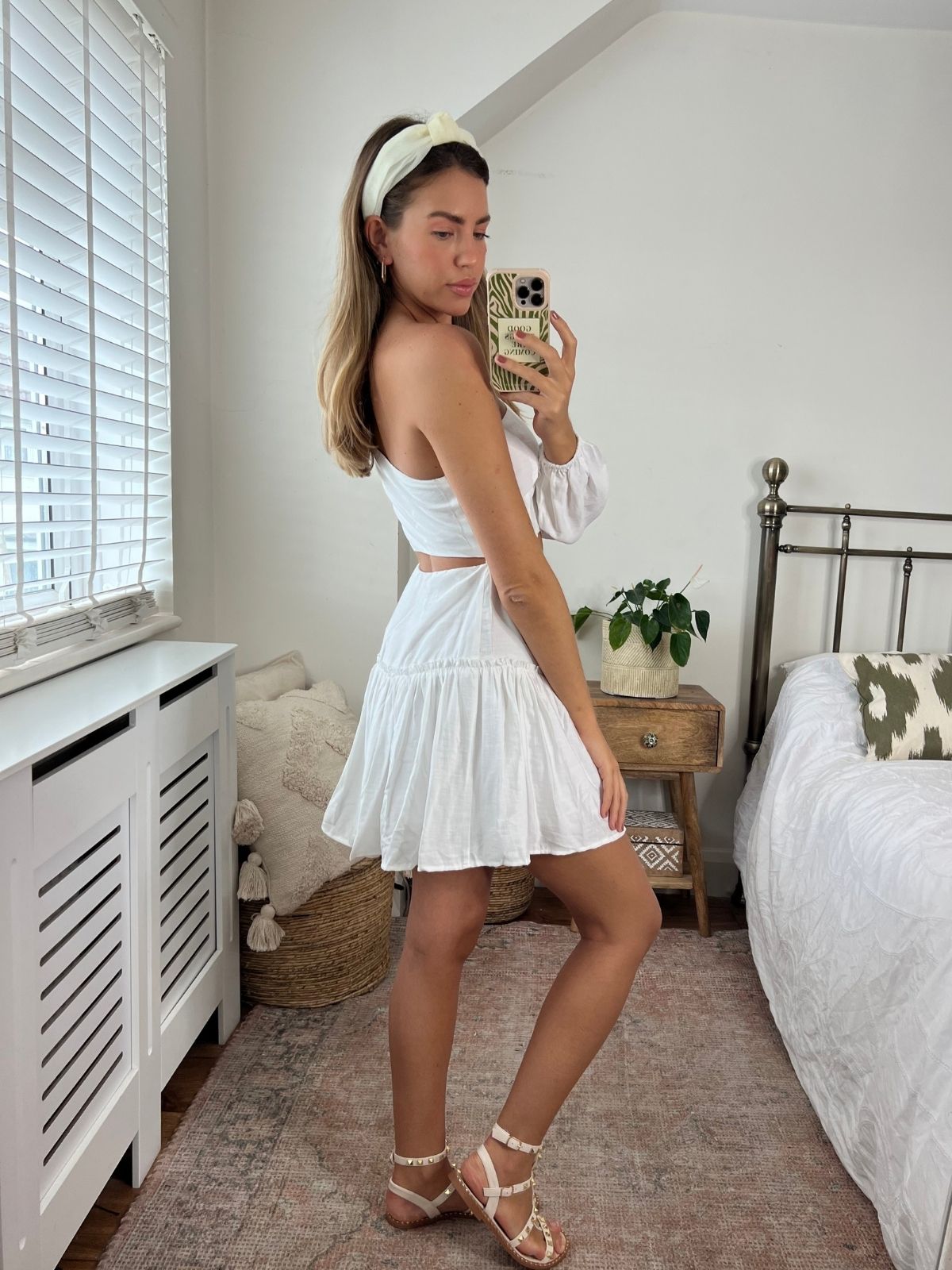 White One Shoulder Mini Dress