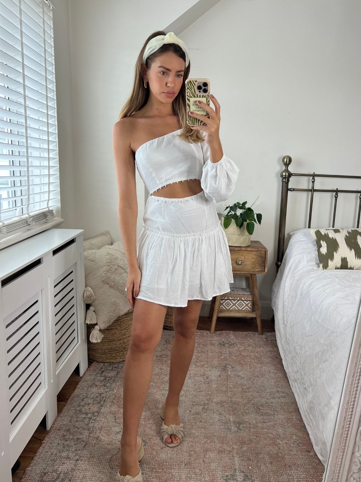 White One Shoulder Mini Dress