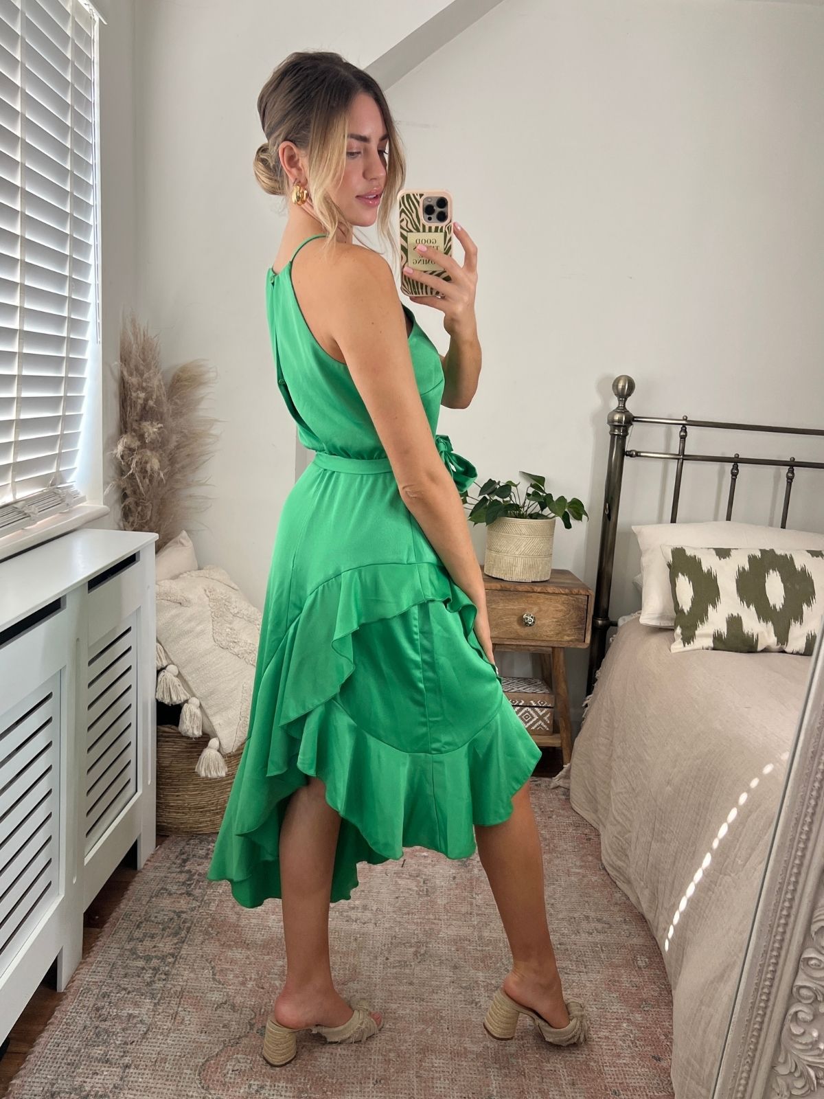 Green Halter Neck Dress