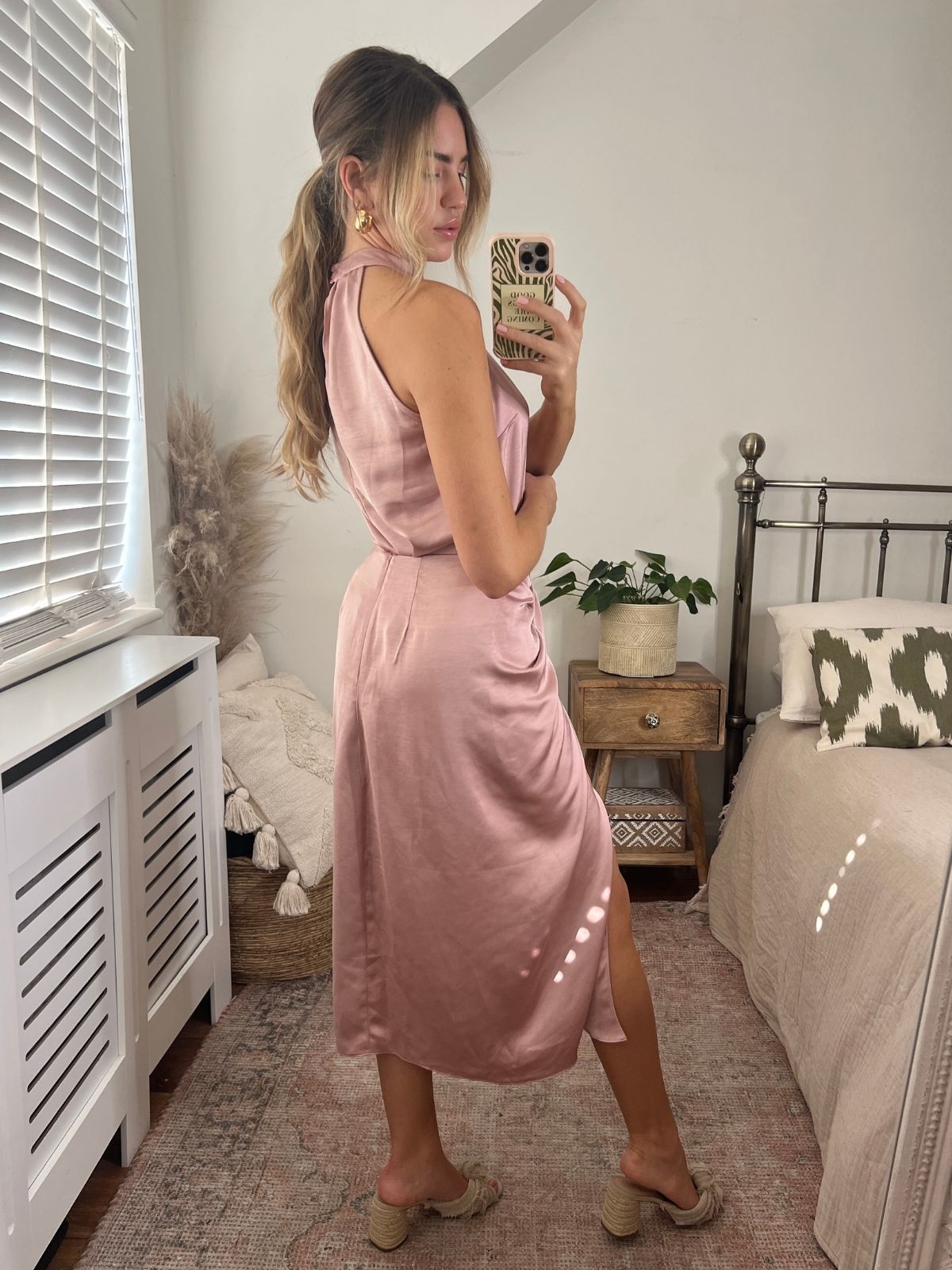 Pink Silk Skirt