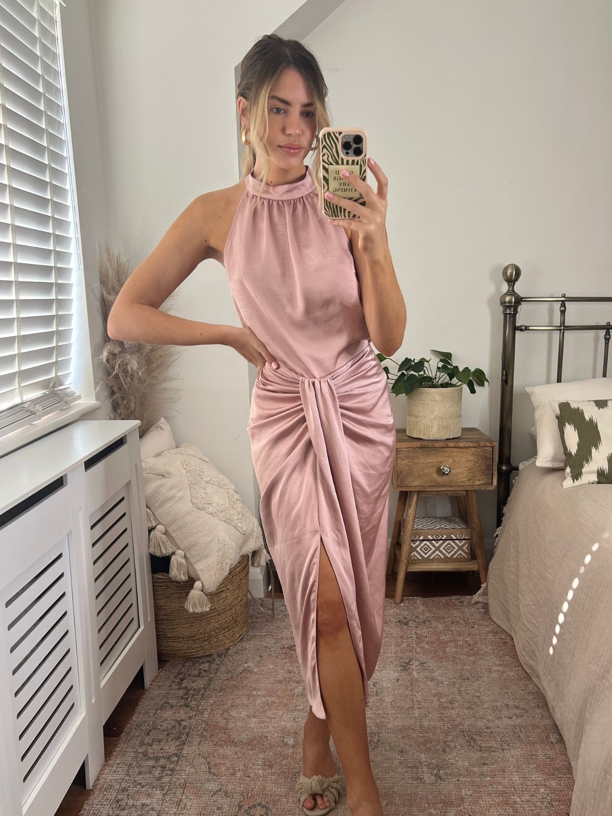 Pink Silk Skirt
