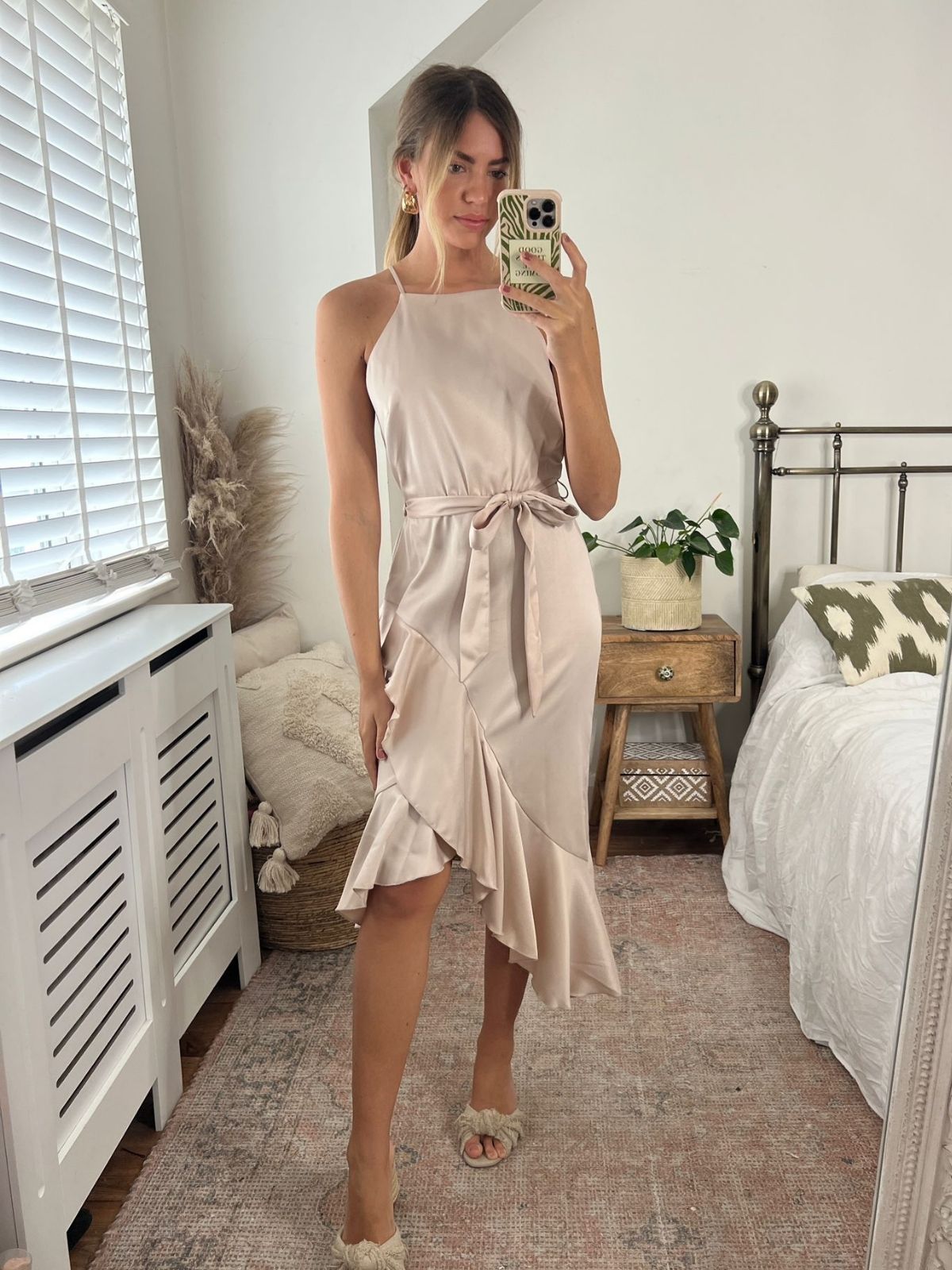 Cream Halter Neck Dress