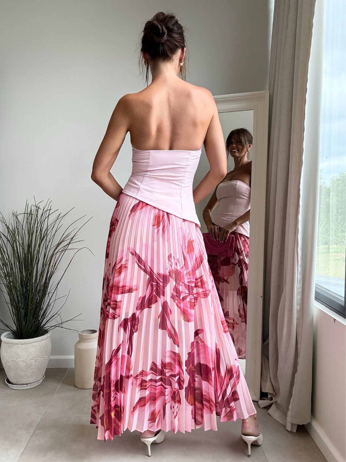 Madelaine Bandeau Dress in Pink