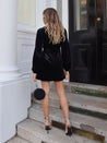 Black Velvet Cut Out Dress | Tasha Mini Dress / Black Velvet