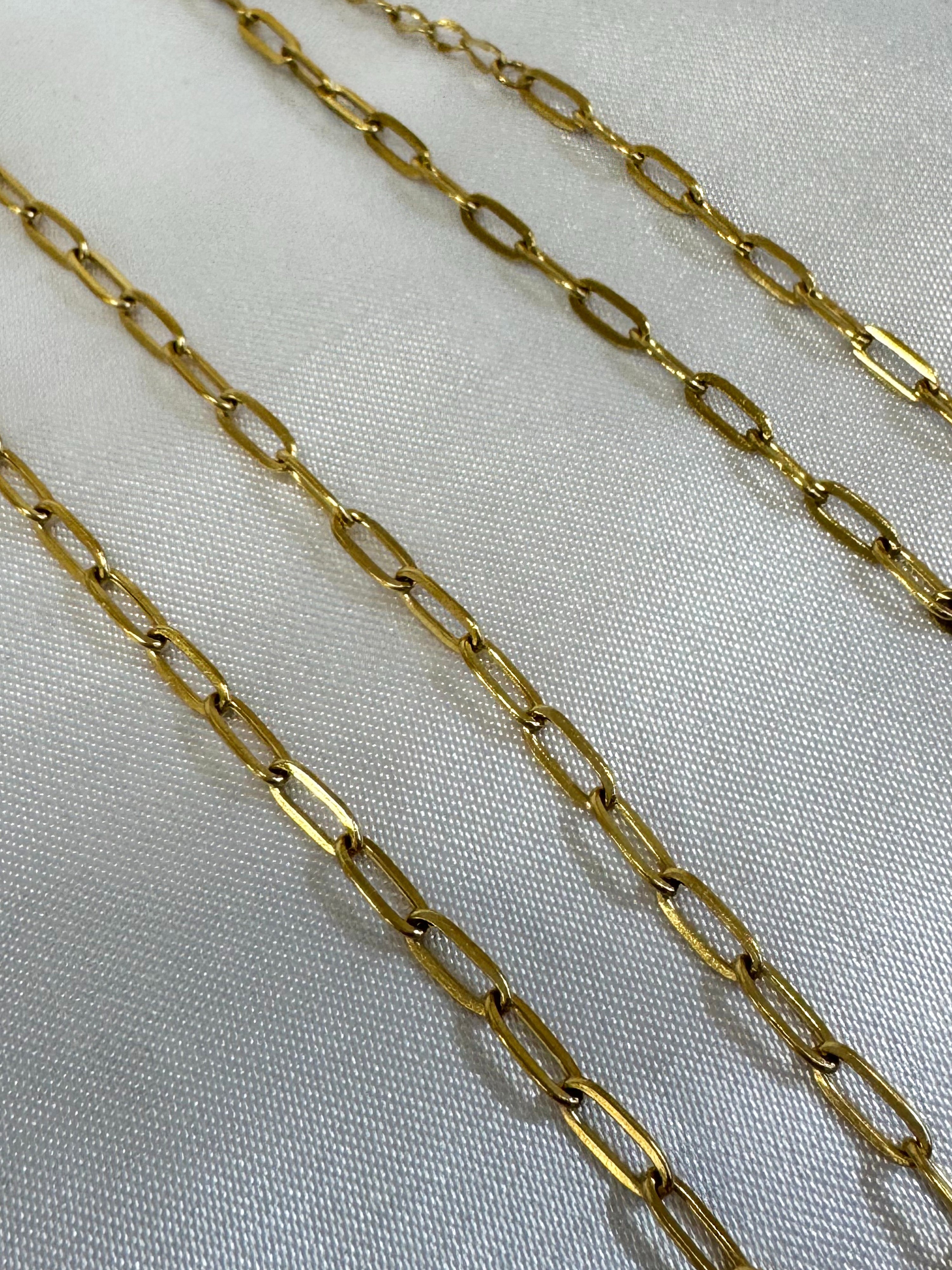 Paperlink Chain Necklace in Tarnish Free Gold