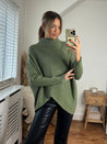 Khaki High Neck Jumper | Hope Knitted High Neck Jumper / Khaki