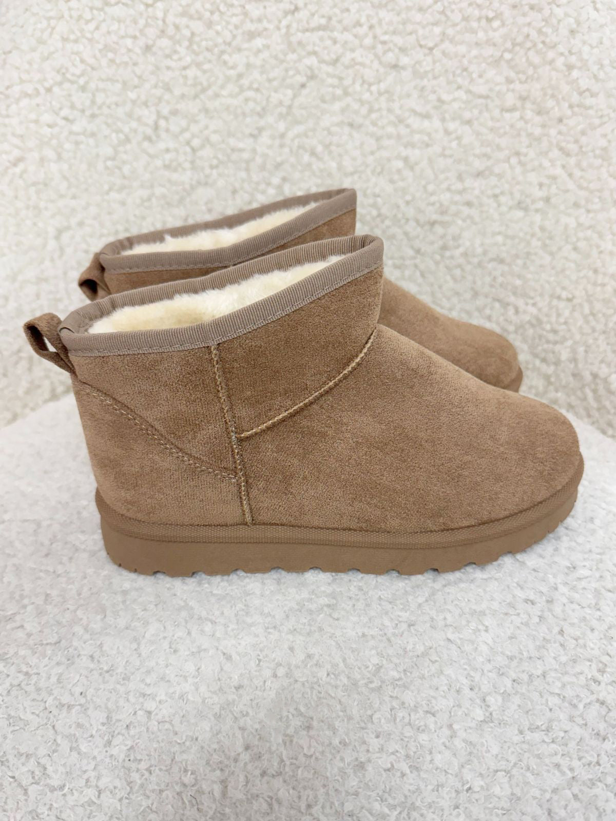 Maple Faux Suede Ankle Boot in Camel