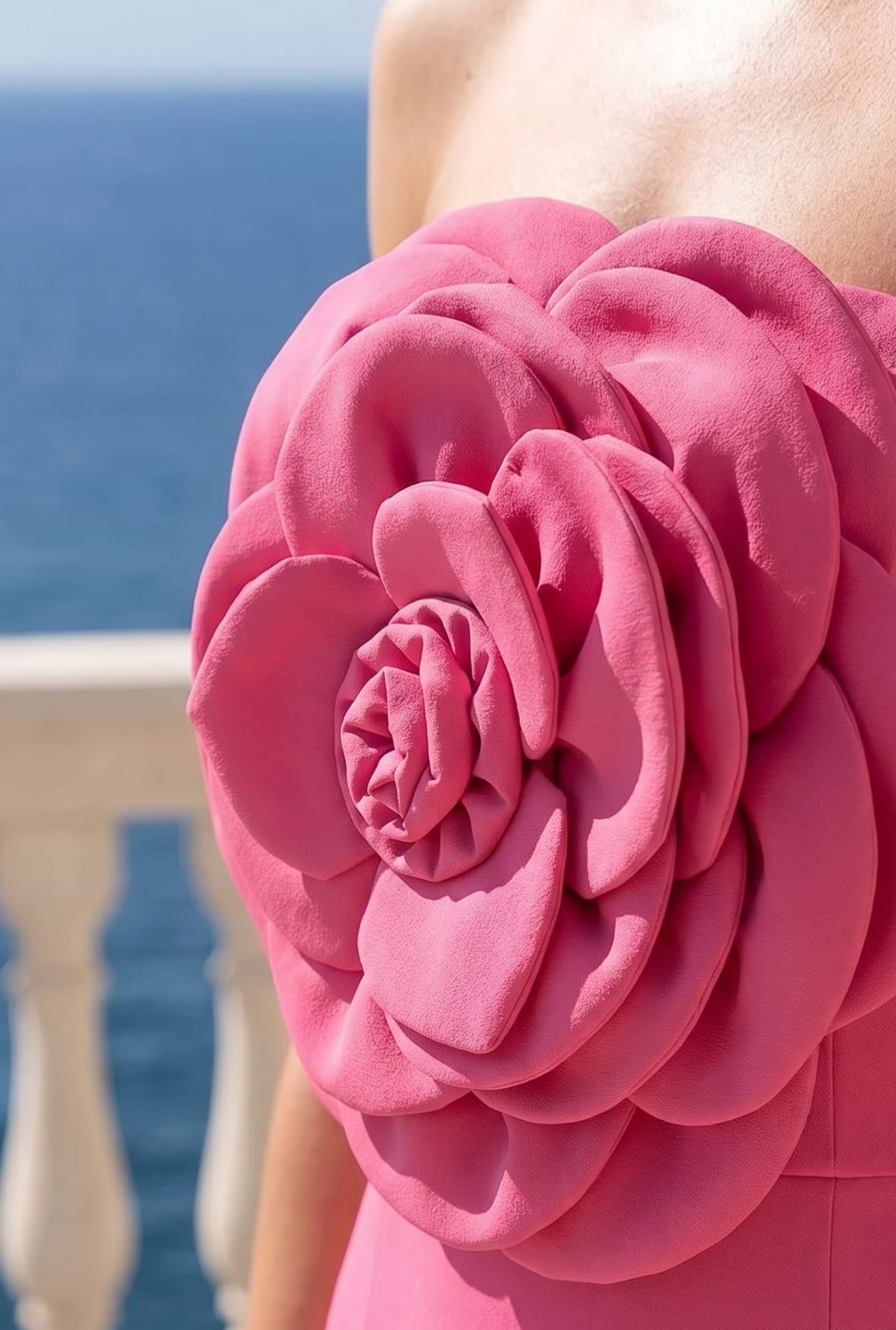 Corsage Mini Dress in pink