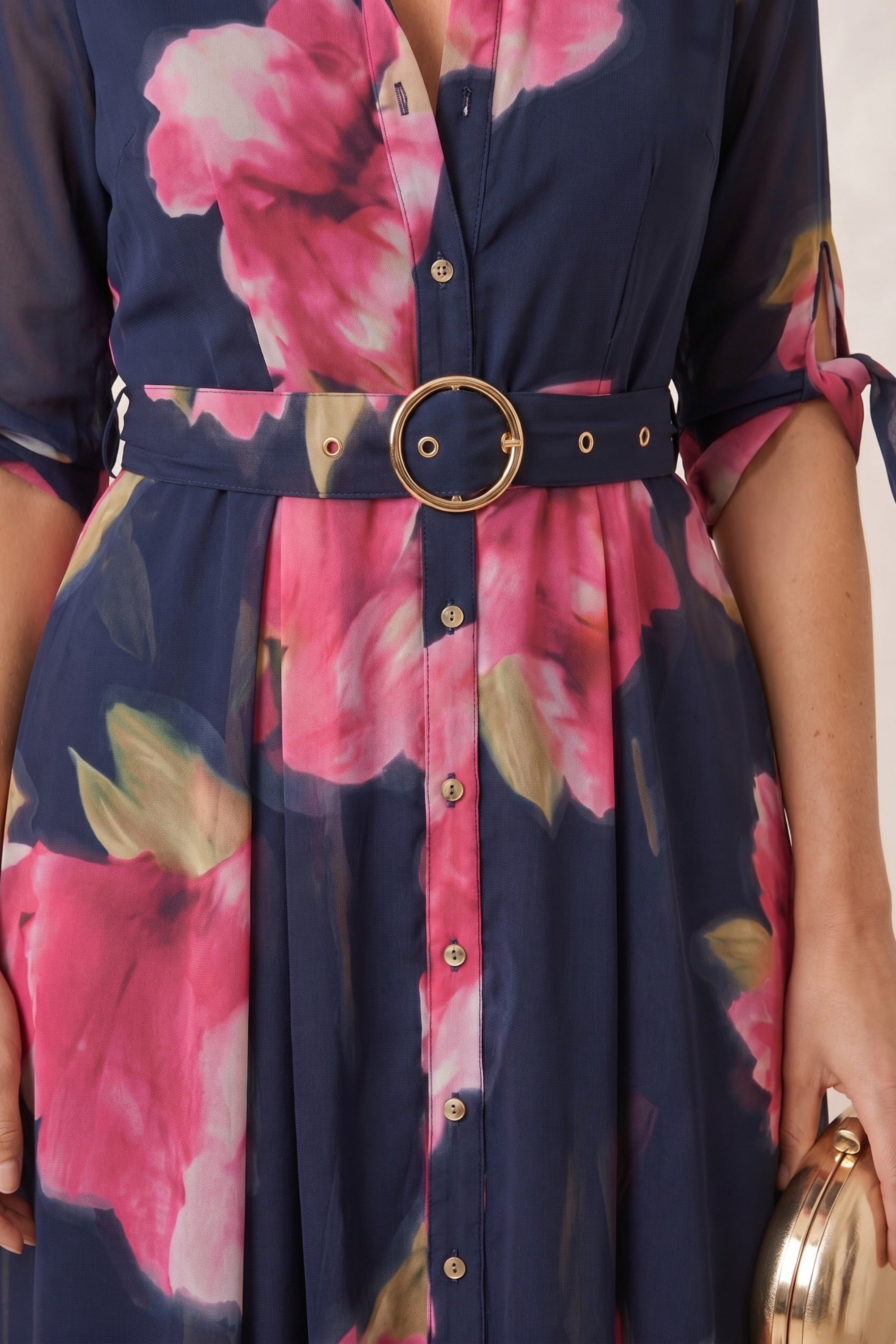 blue and pink shirt dress FRANK & EILEEN Rosemary Shirtdress Blue/Red Textured Stripe Matilda's Life Style