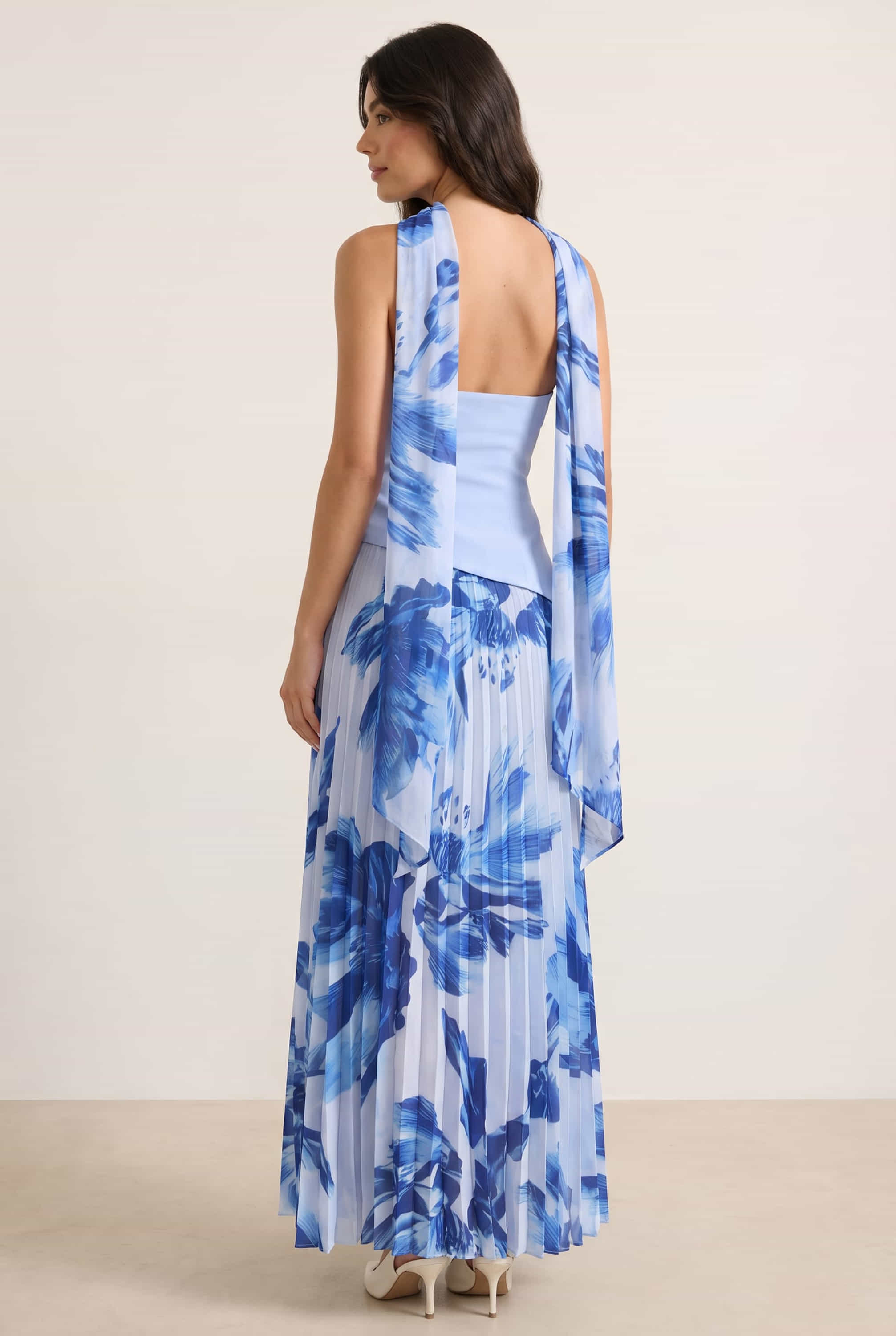 Madelaine Bandeau Dress in Blue