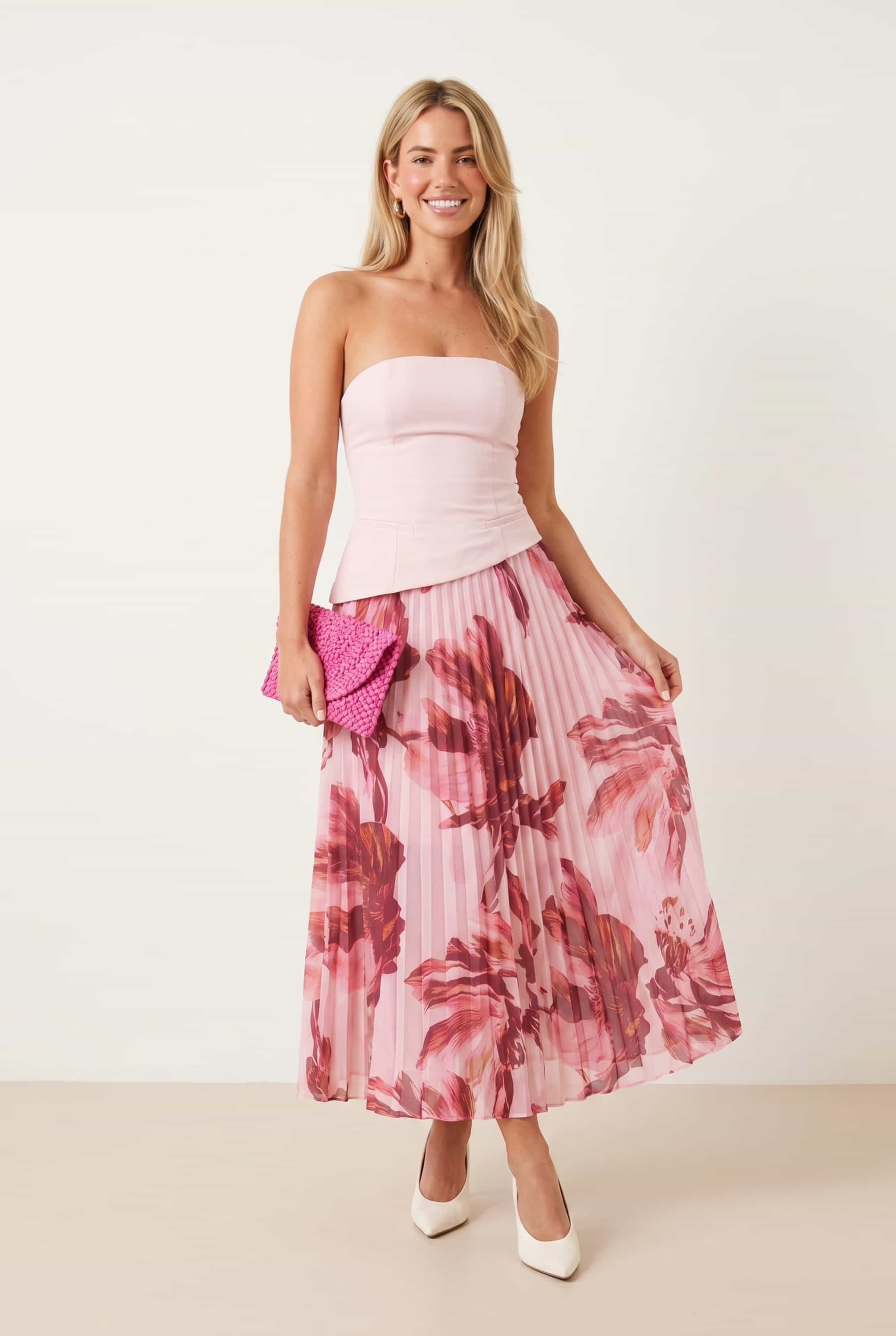 Madelaine Bandeau Dress in Pink
