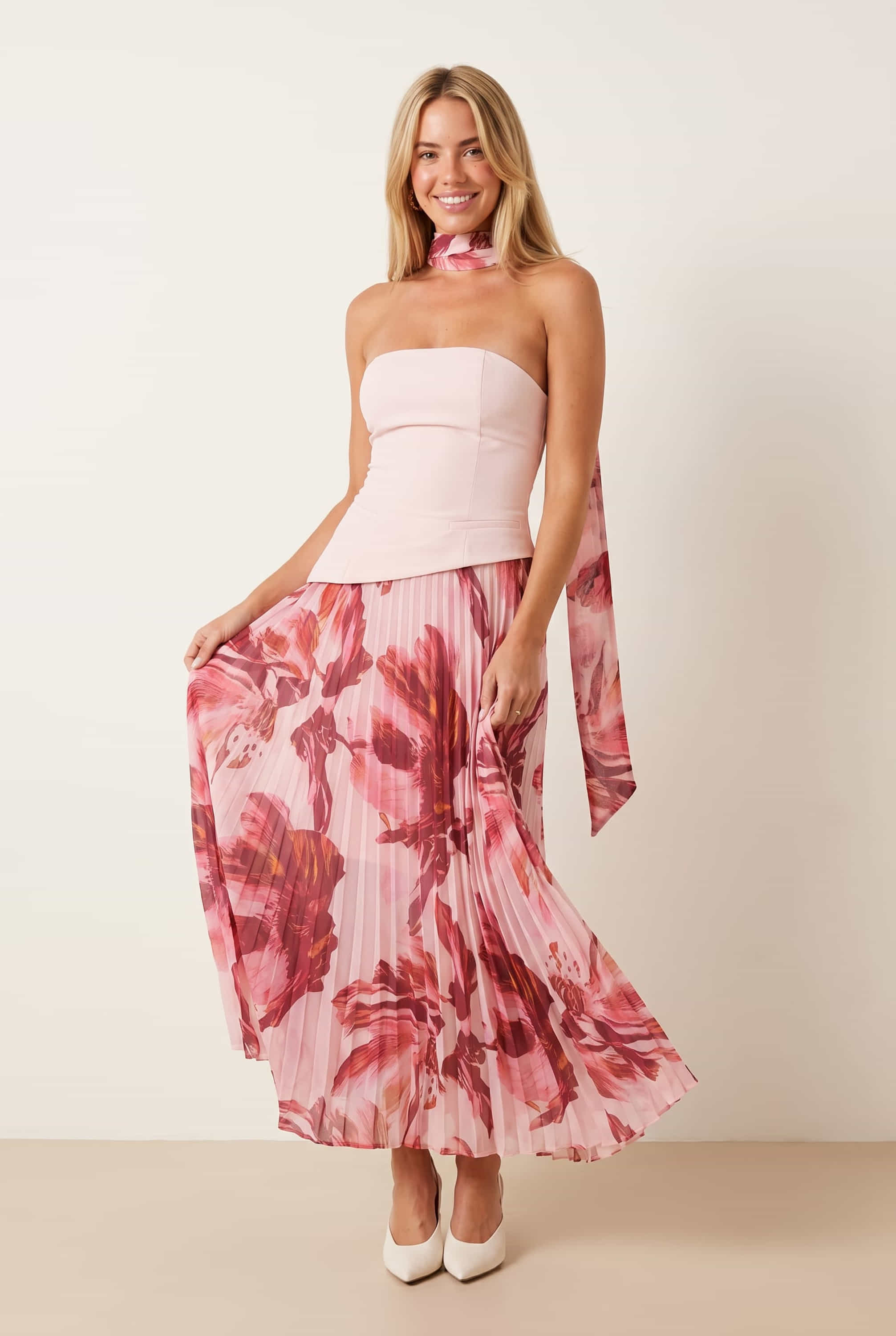 Madelaine Bandeau Dress in Pink
