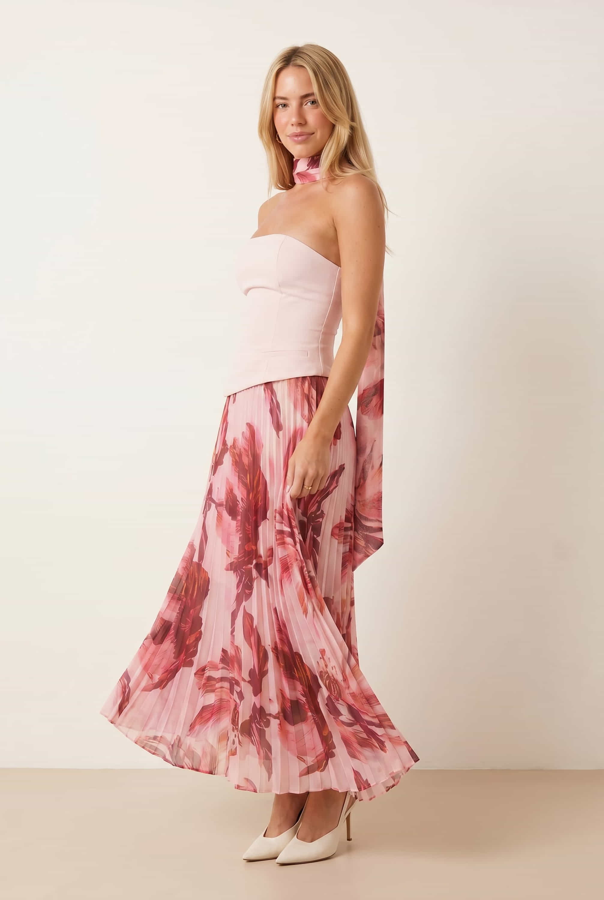 Madelaine Bandeau Dress in Pink