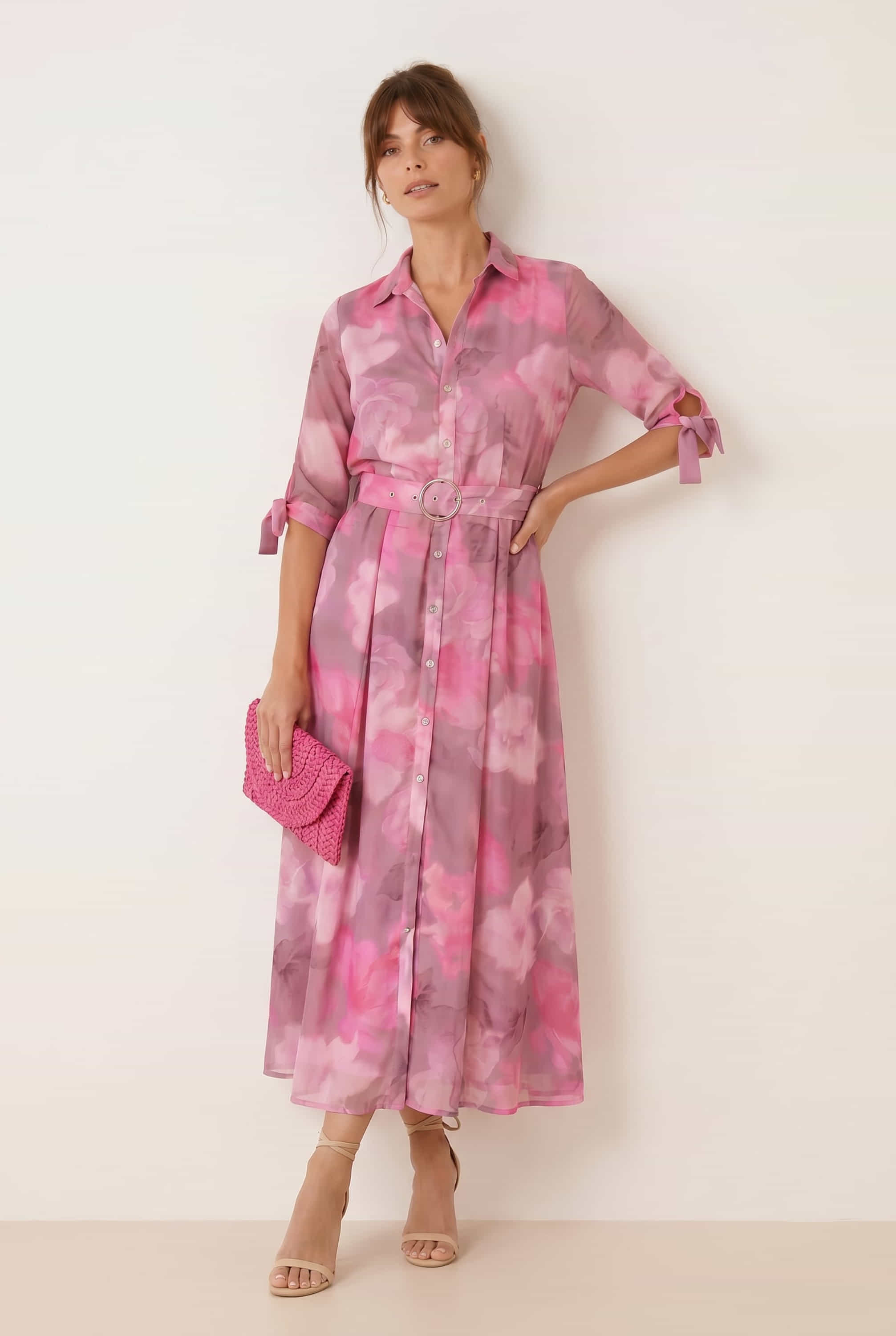 Pink Daphne Shirt Dress