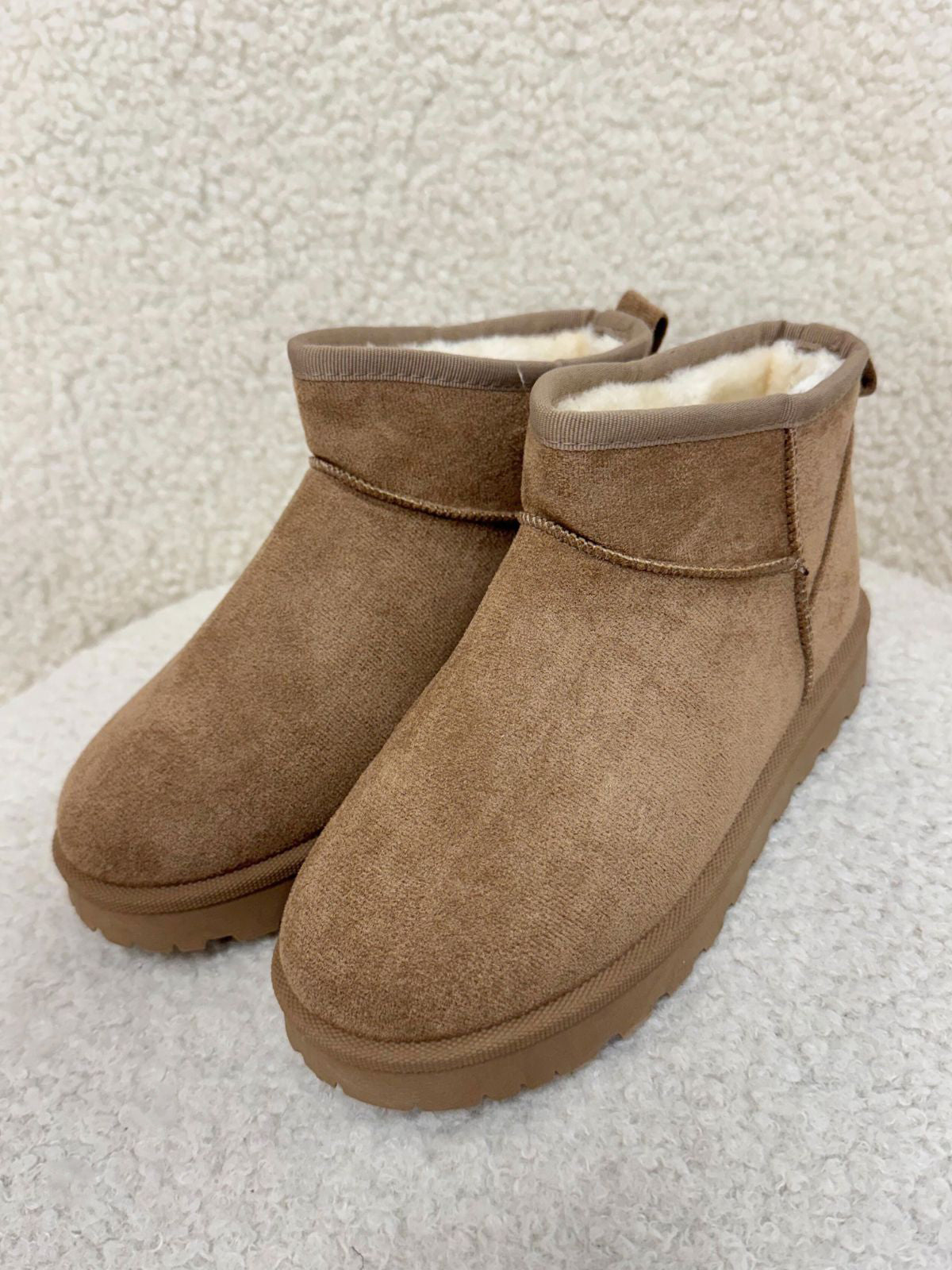 Maple Faux Suede Ankle Boot in Camel