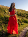 Red Ruffle Maxi Dress | Bella Ruffle Detail Maxi Dress