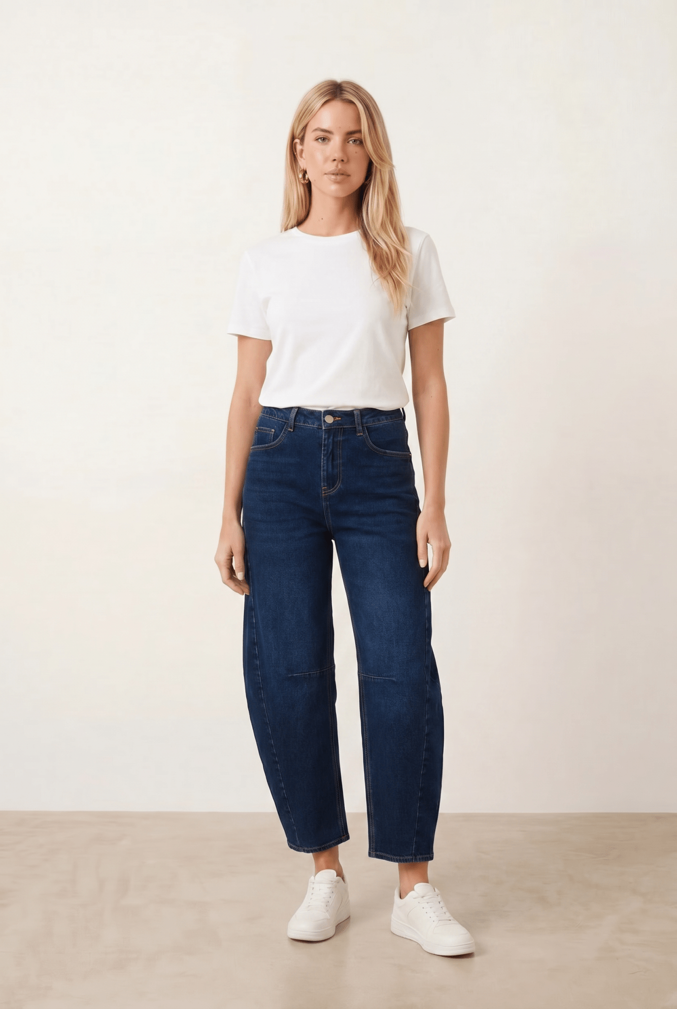 Blue Mid Ankle Denim Jean - Style Cheat