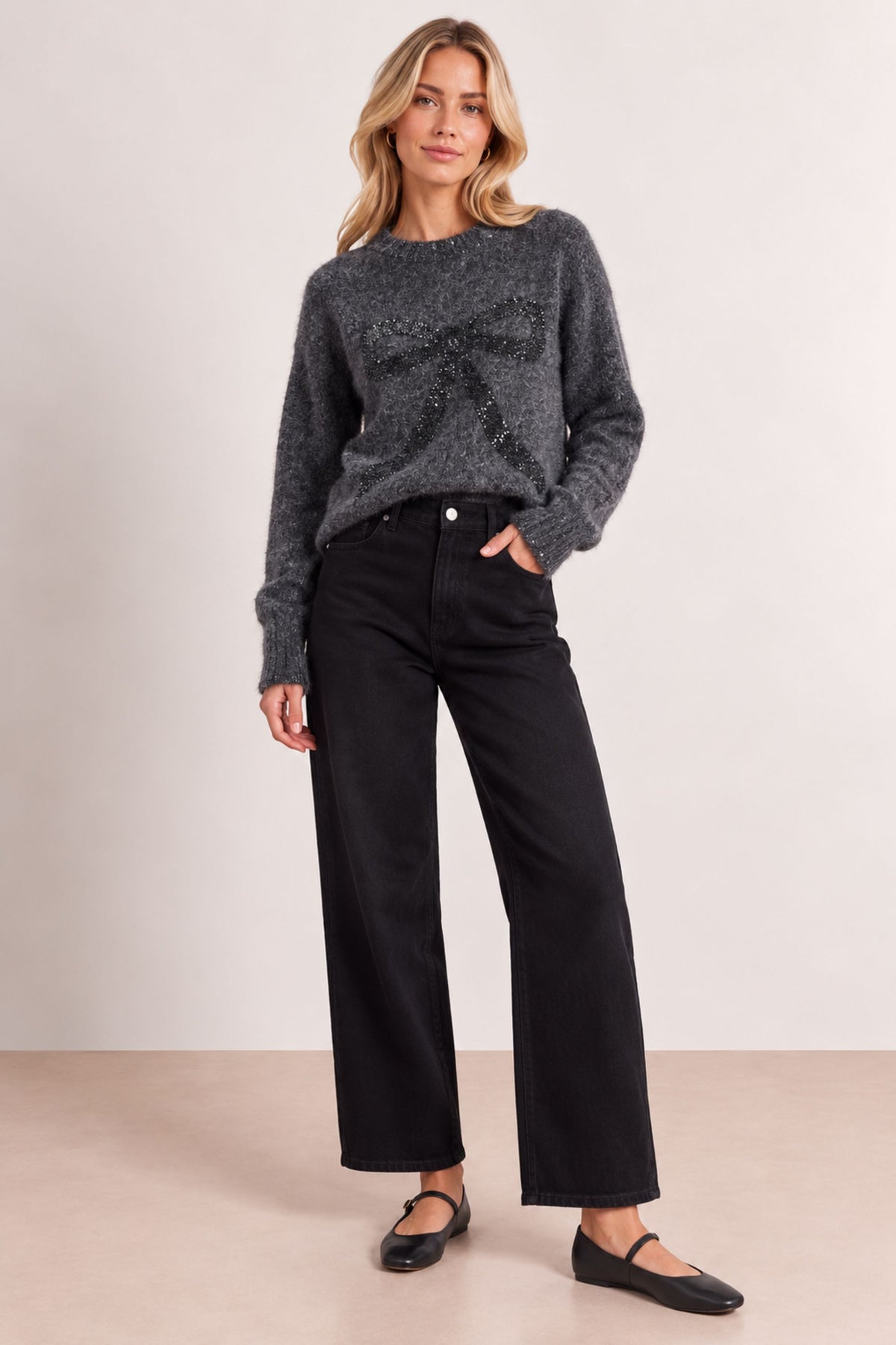 Bow Sparkle Knit
