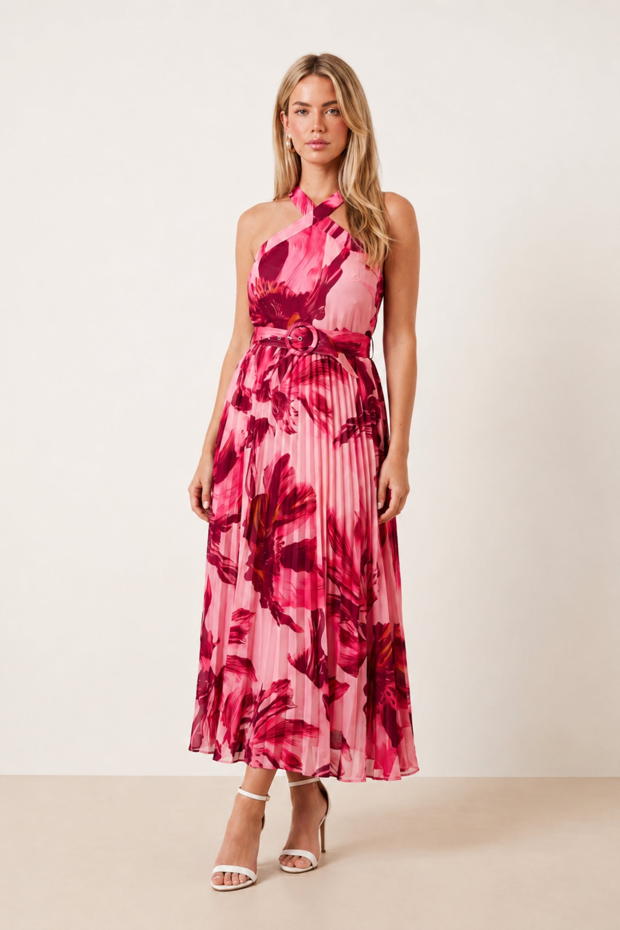 strapless open back dress Melon Knit Dress