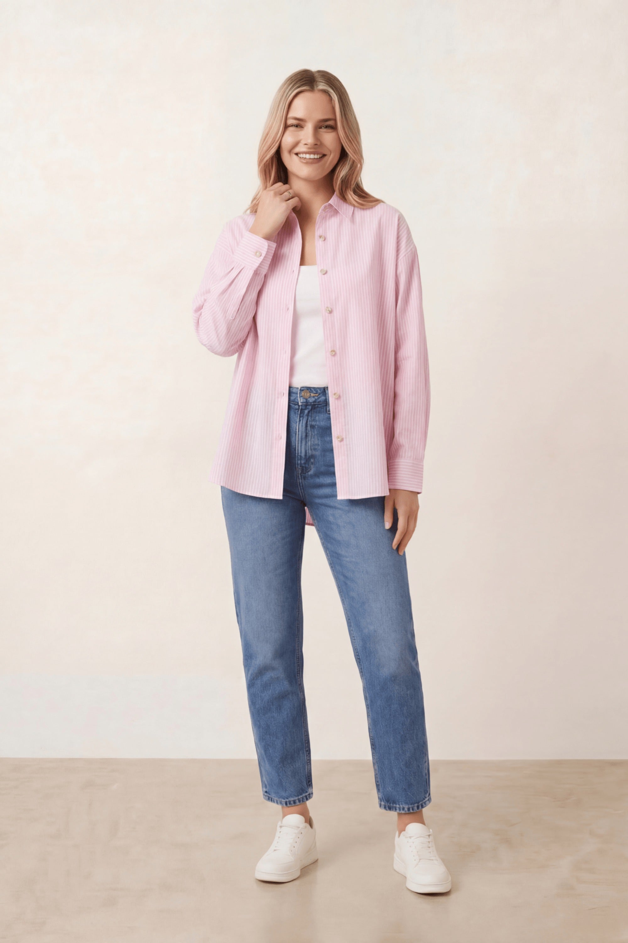 Pink Pinstripe Shirt - Style Cheat