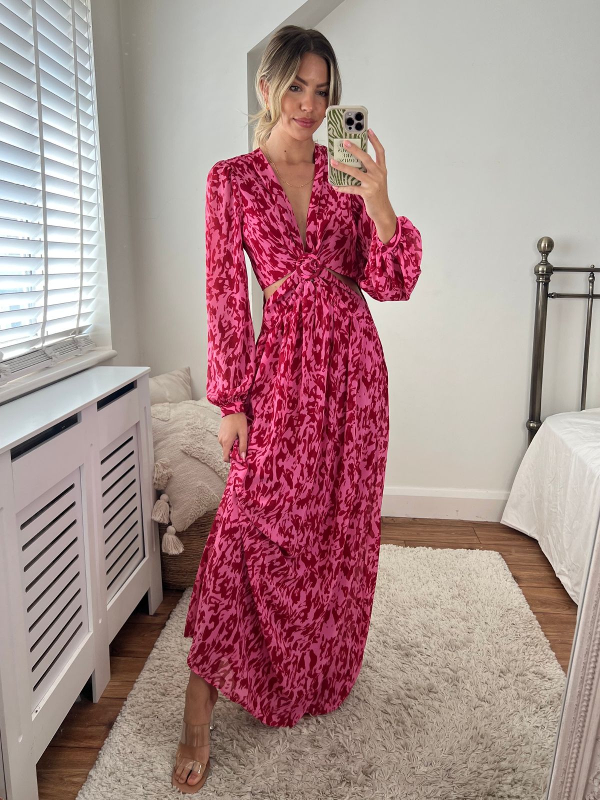 Pink Cut Out Maxi Dress | Tami Dress in Pink Animal