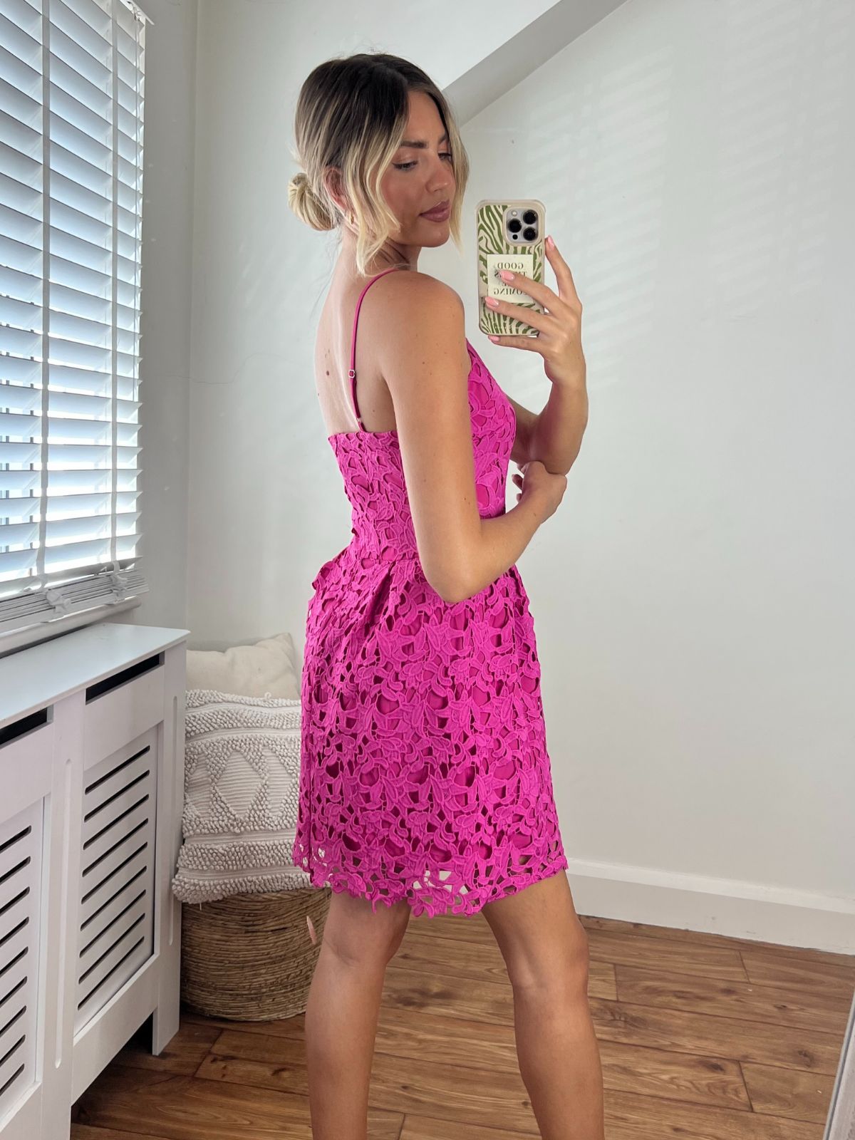 Pink Lace Mini Dress | Ceci Strappy Dress