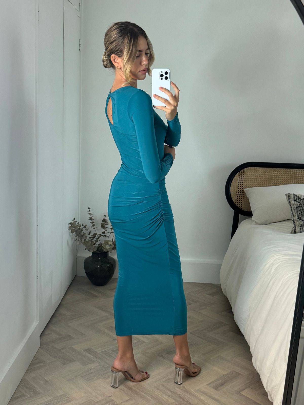 Slinky Maxi Dress | Katie Dress in Teal