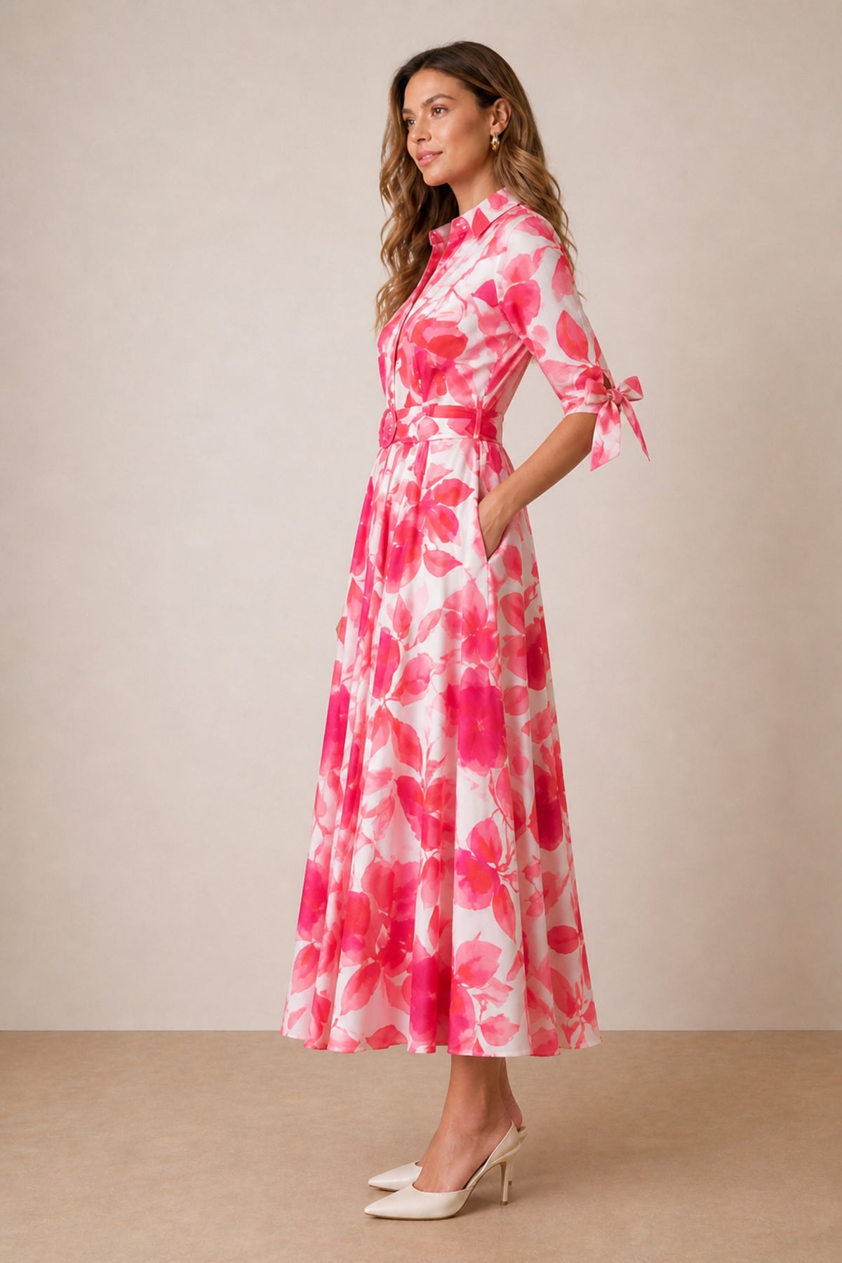 Daphne Pink Flower Dress
