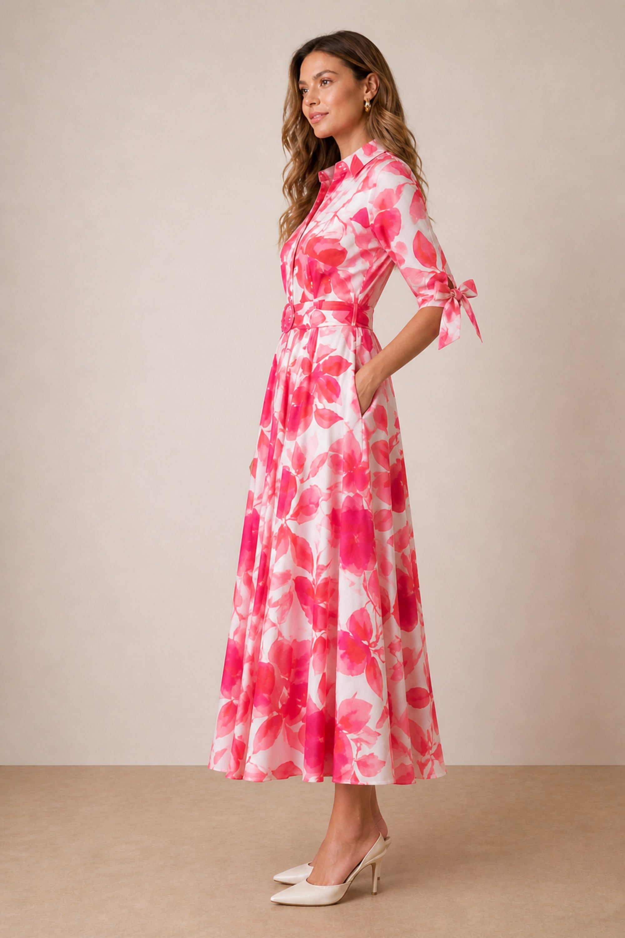 Daphne Pink Flower Dress
