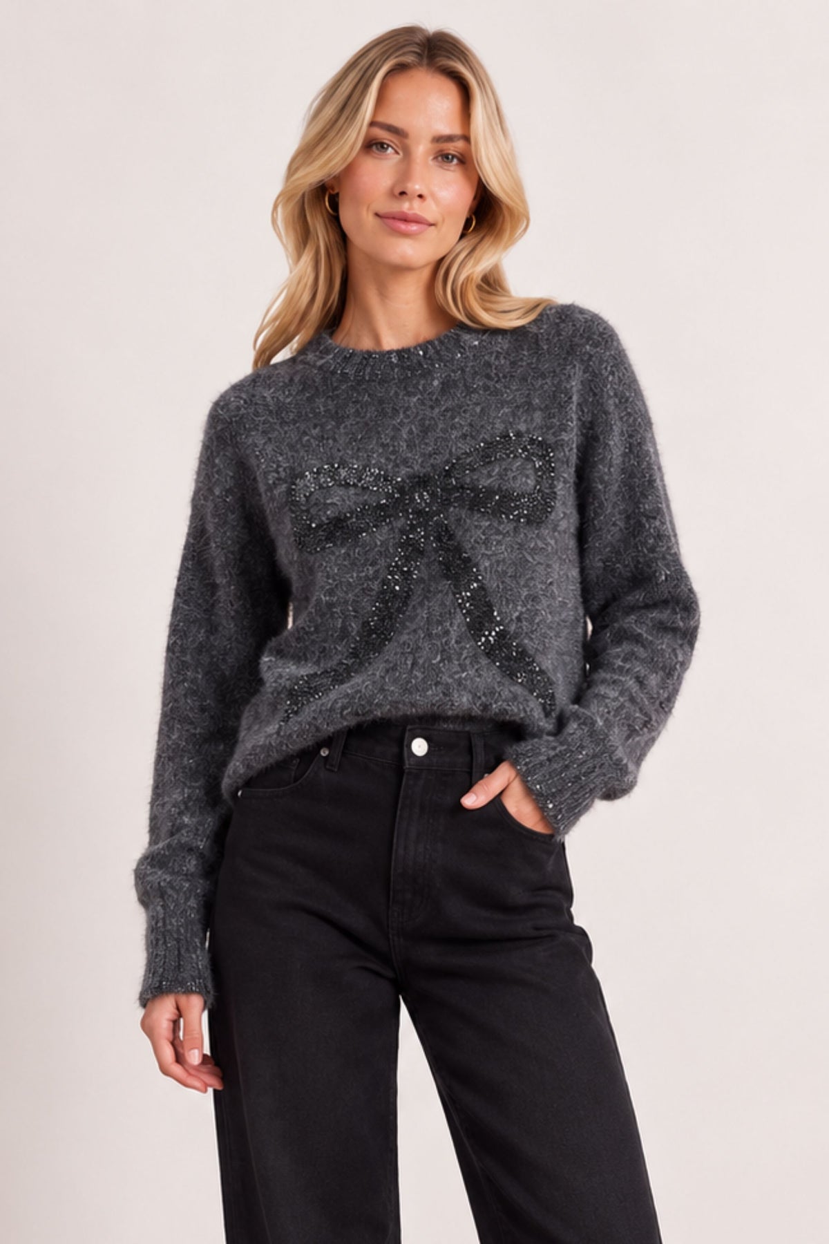 Bow Sparkle Knit