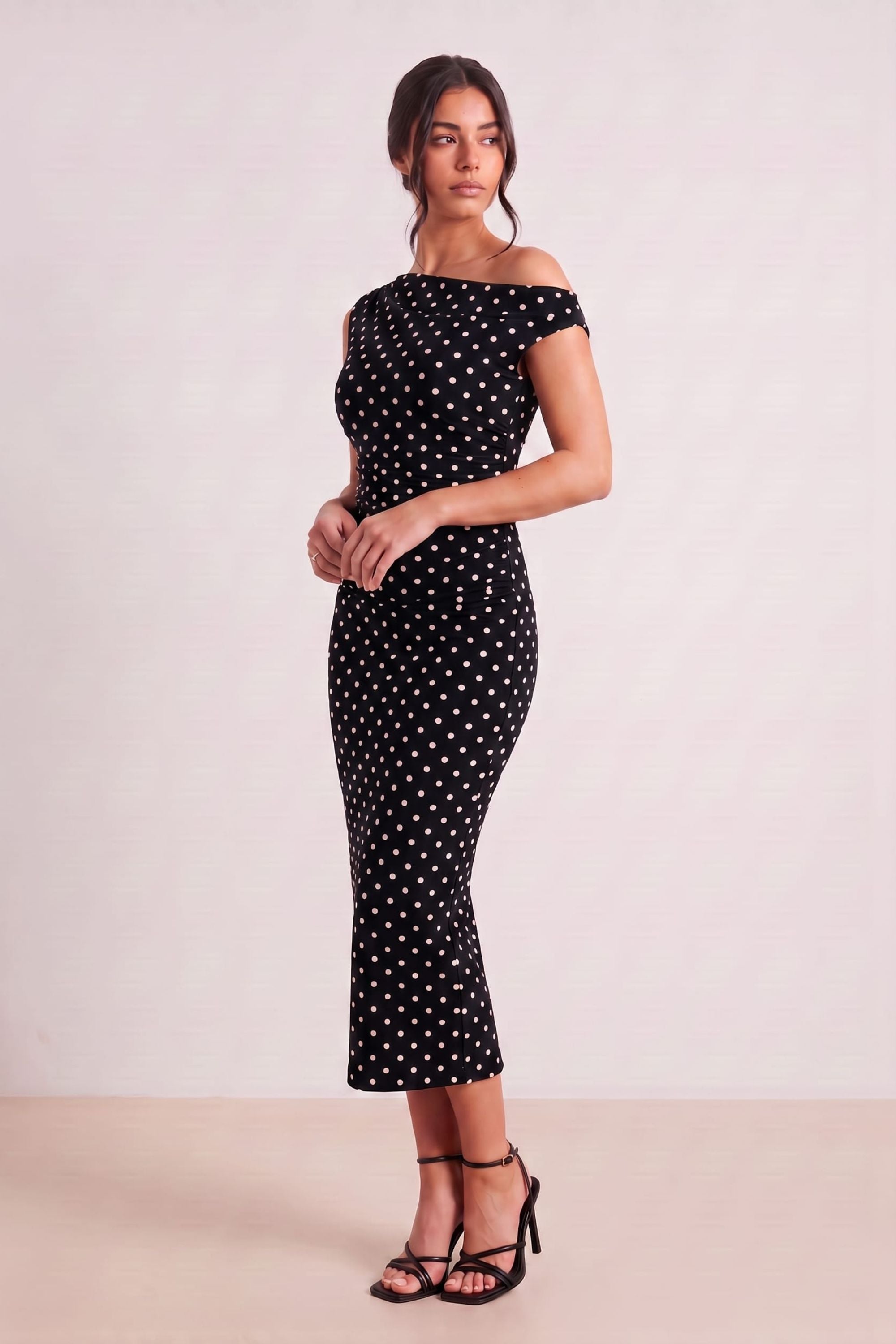 Assymetric Spot Dress