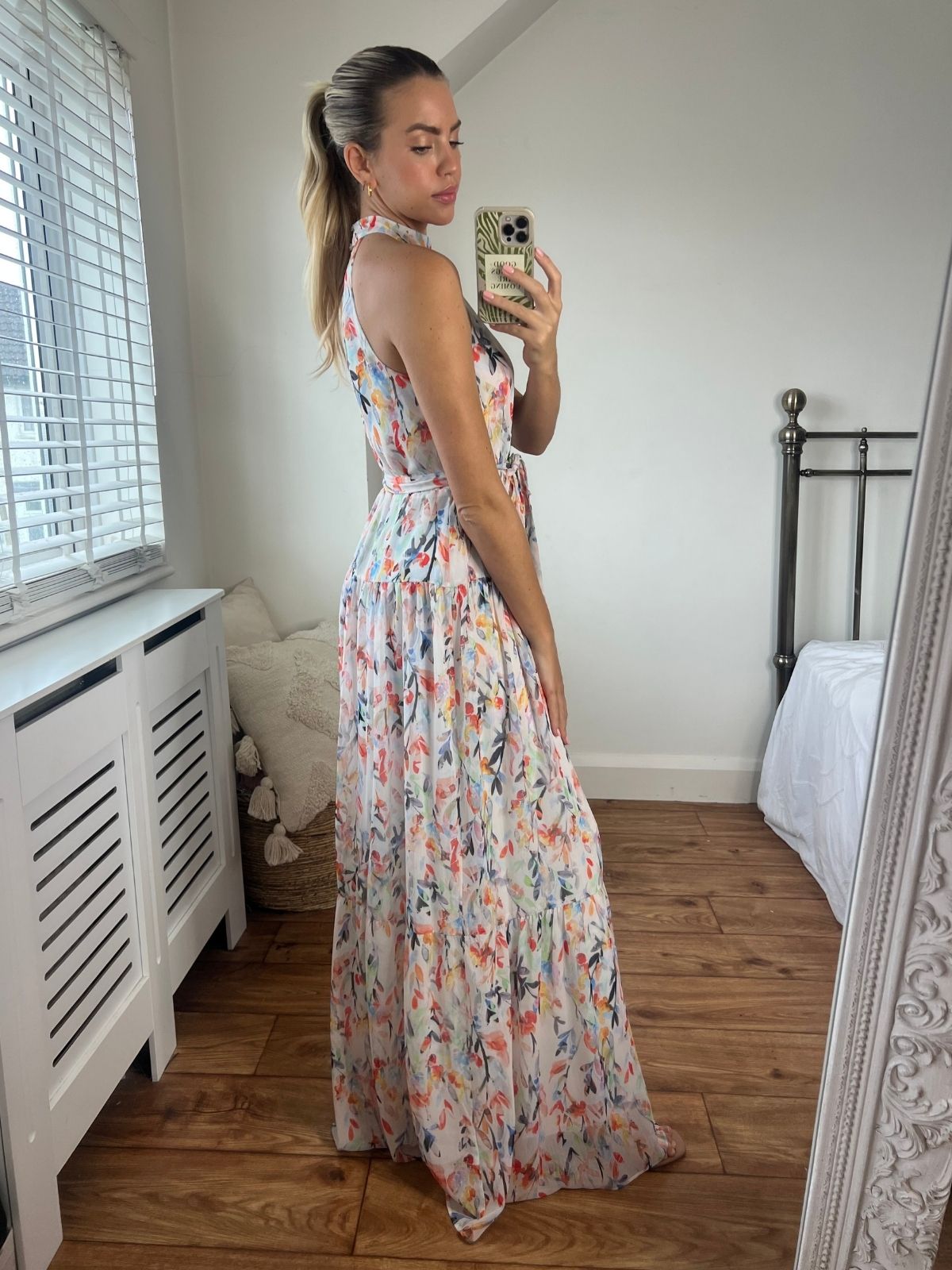 Willow High Neck Maxi Dress / Floral Print - As Seen On Sam Faiers