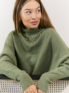 Khaki High Neck Jumper | Hope Knitted High Neck Jumper / Khaki