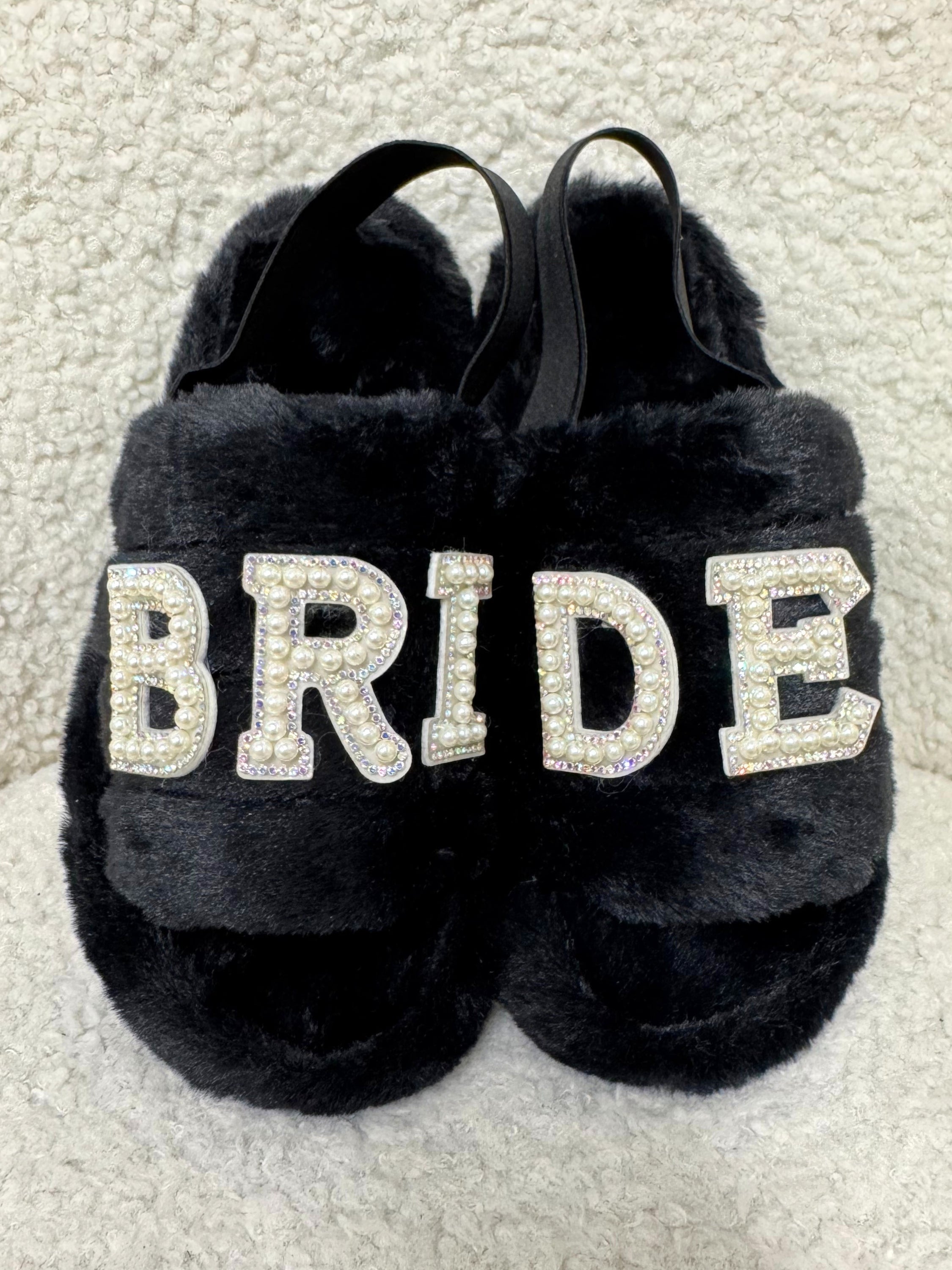 BRIDE Sling Back Slippers in Black