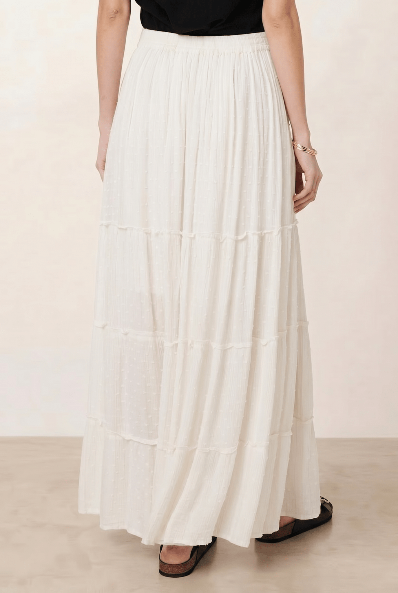 Tie Front Tiered Maxi Skirt - Style Cheat