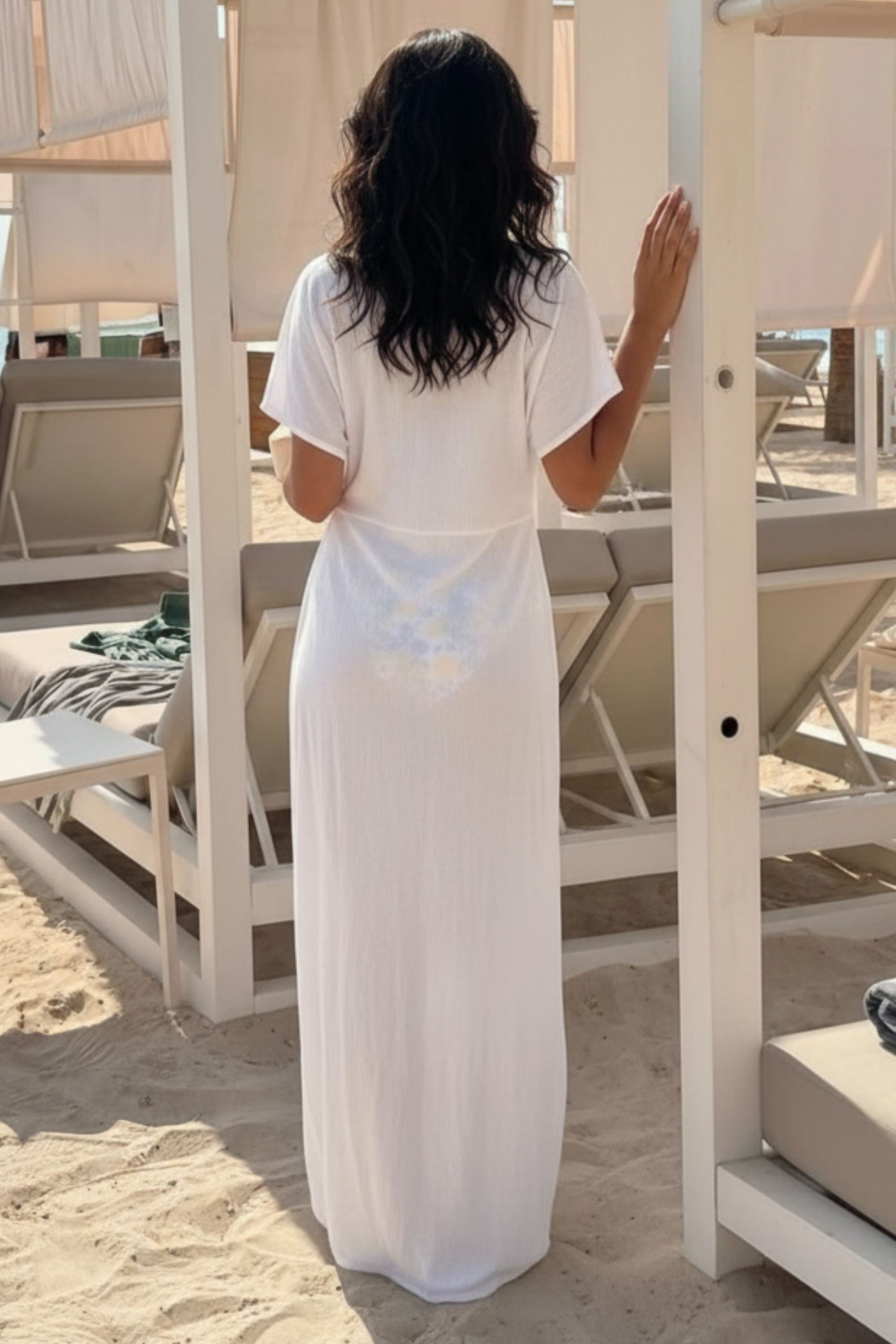 Mira Beach Dress in Cream