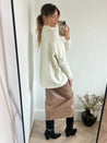 Cream High Neck Knitted Jumper | Hope Knitted Jumper / Ivory