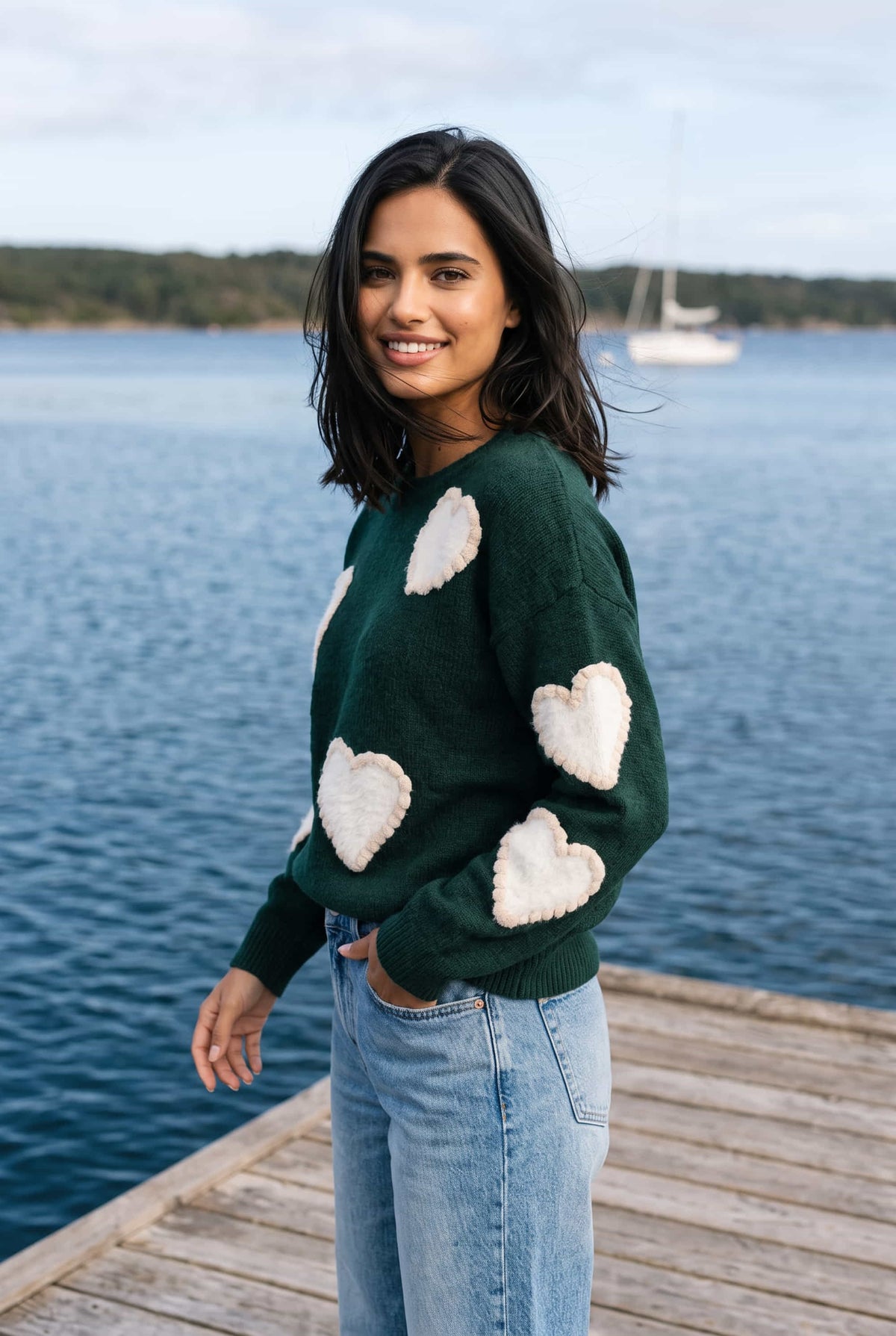 Heart Jumper - Green