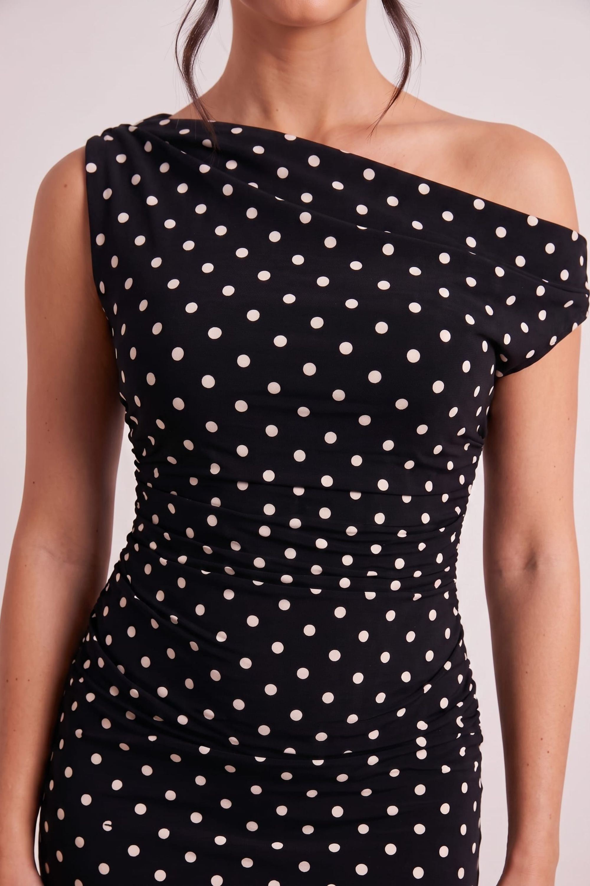 Assymetric Spot Dress