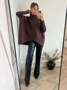 Brown High Neck Jumper | Hope Knitted Jumper / Chocolate