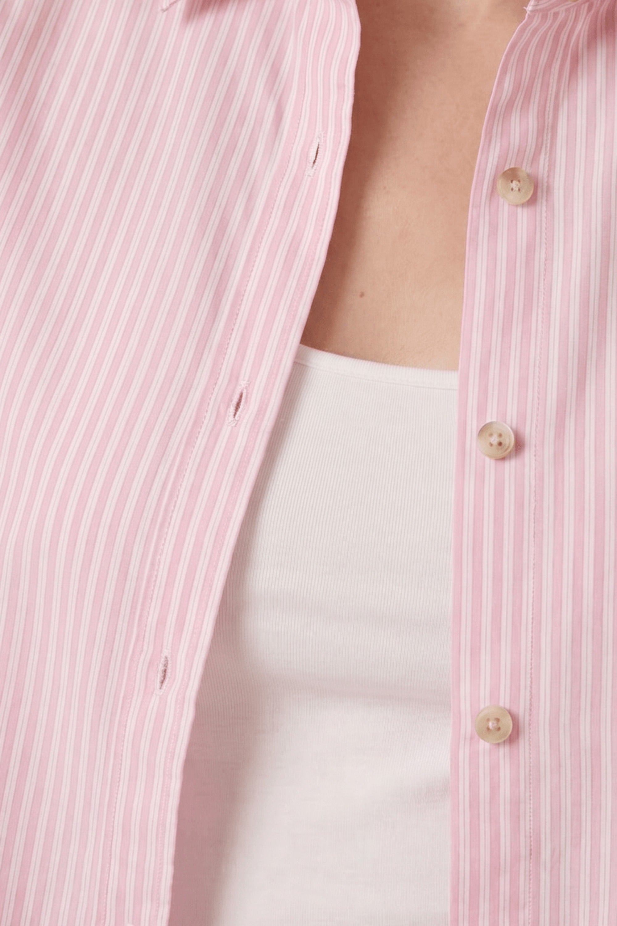 Pink Pinstripe Shirt - Style Cheat