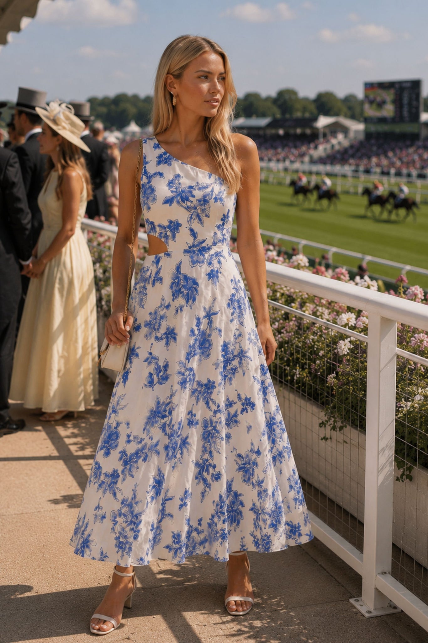 Jasmine Blue Print Dress – Style Cheat