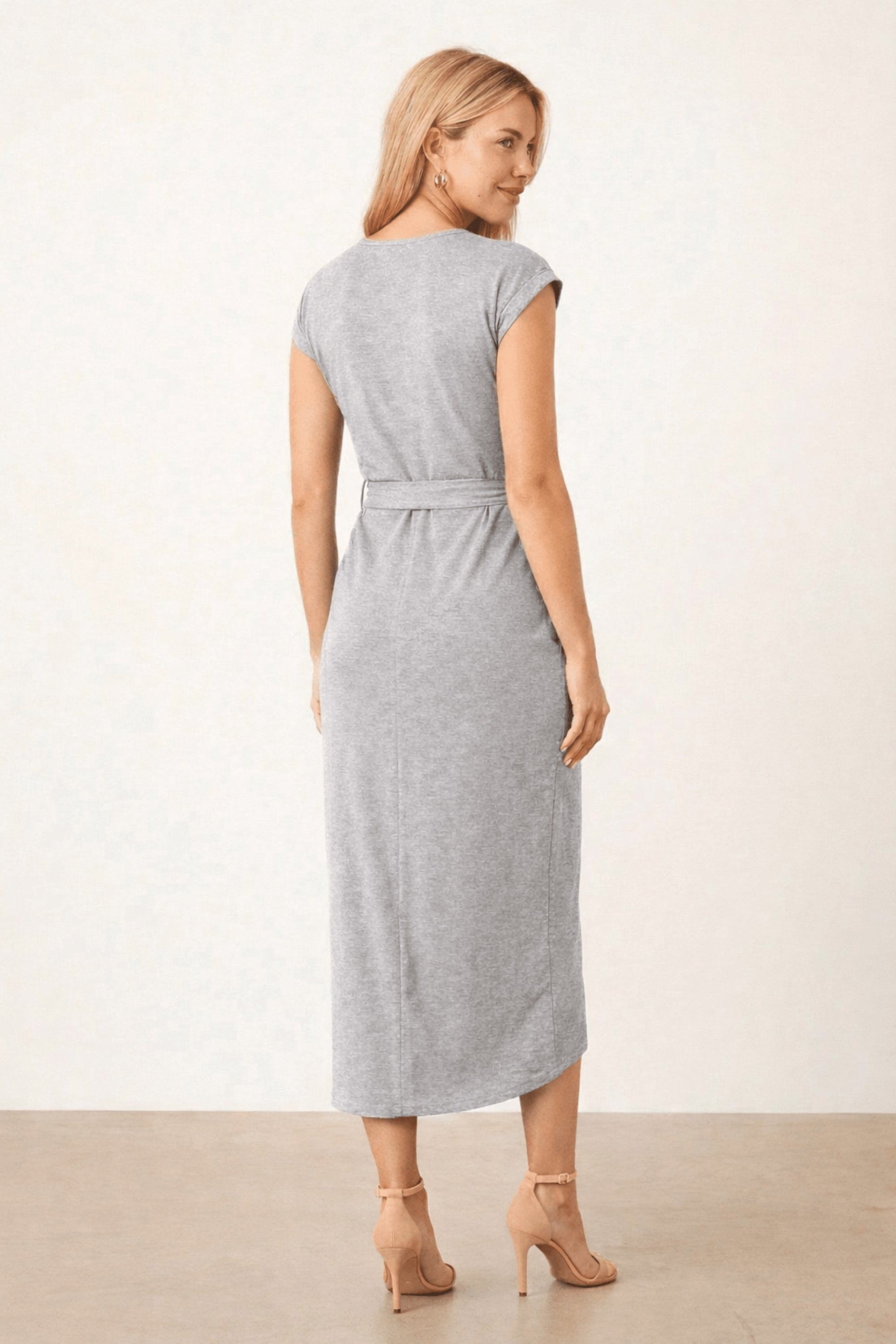 Grey Jersey Wrap Dress