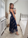 Navy Floral Maxi Dress