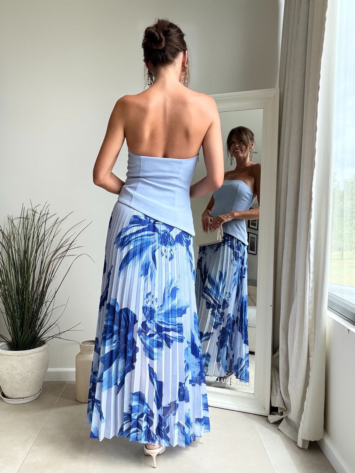 Madelaine Bandeau Dress in Blue