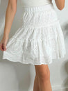 Broderie Mini Skirt | Cindy Skirt in White