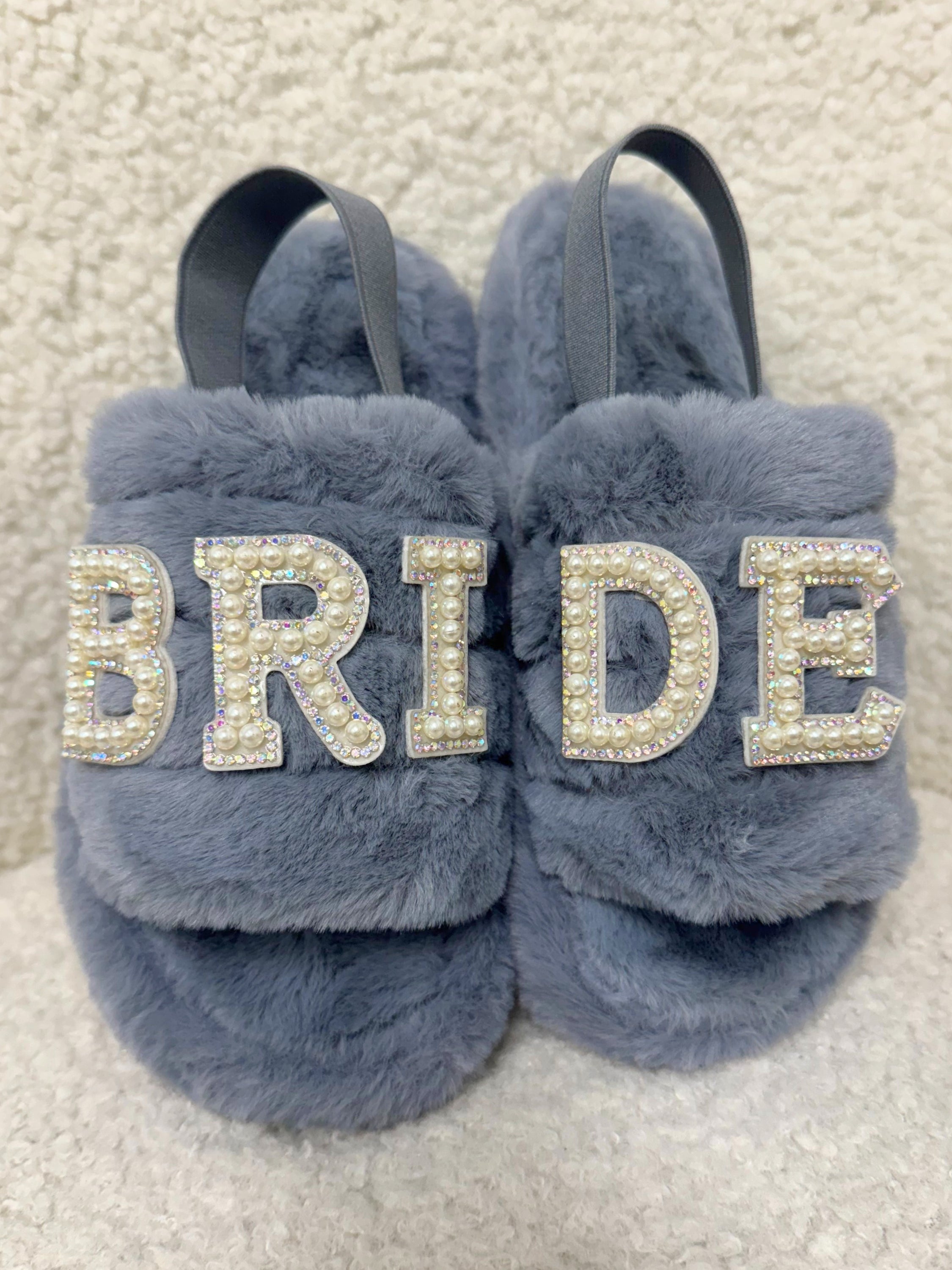 BRIDE Sling Back Slippers in Grey