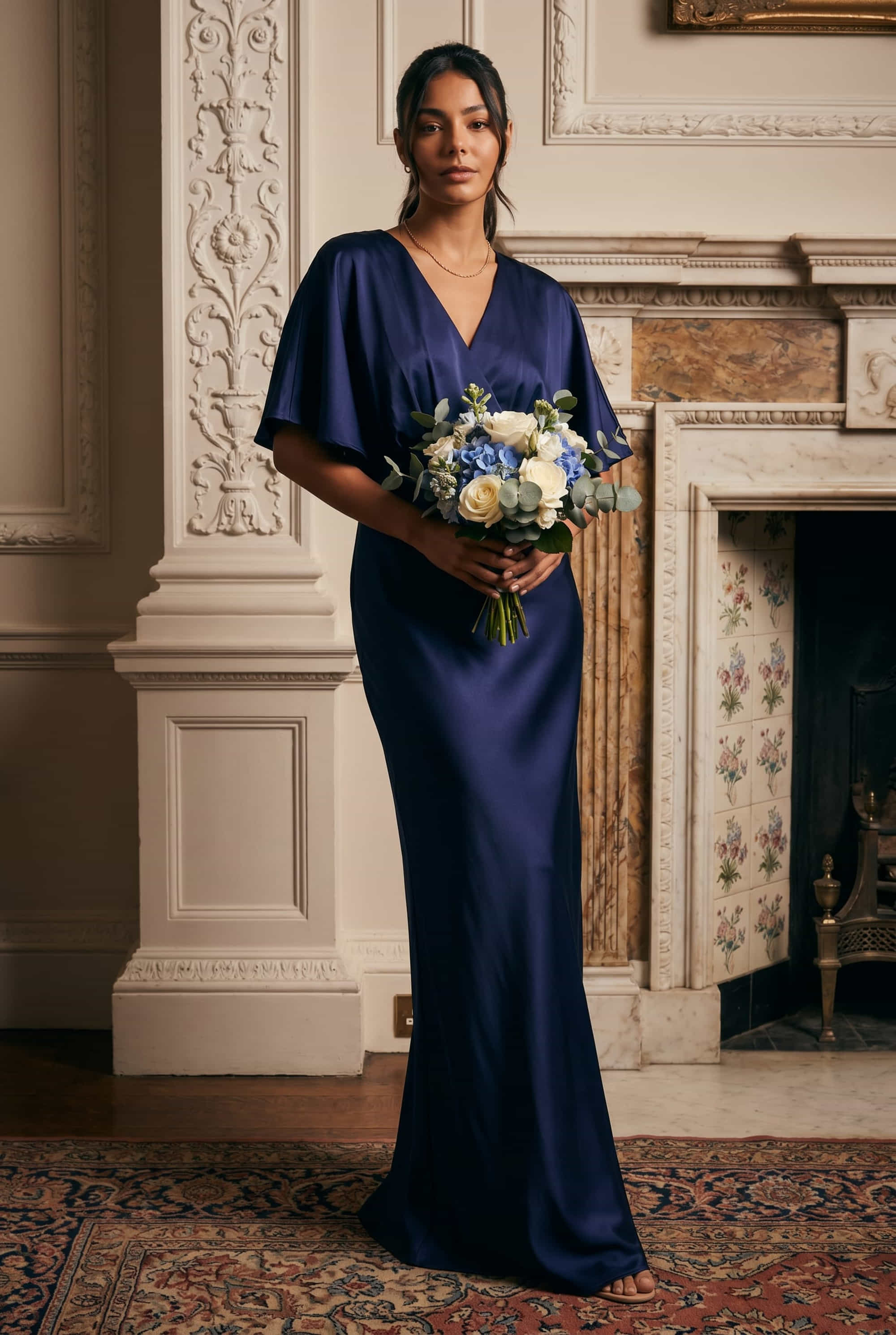 style cheat bridesmaid dresses Navy Satin Bridesmaid Dress Style Cheat