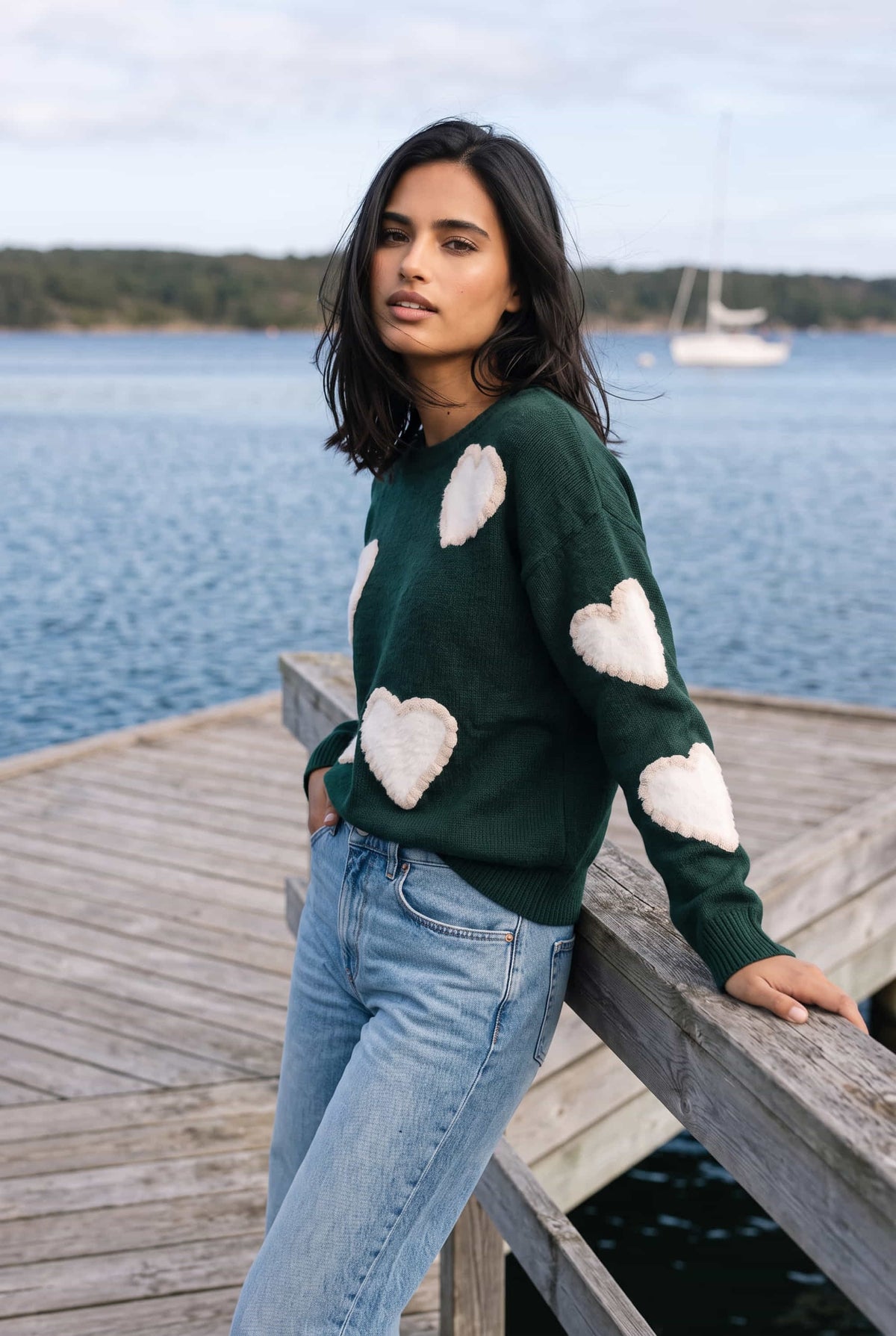 Heart Jumper - Green